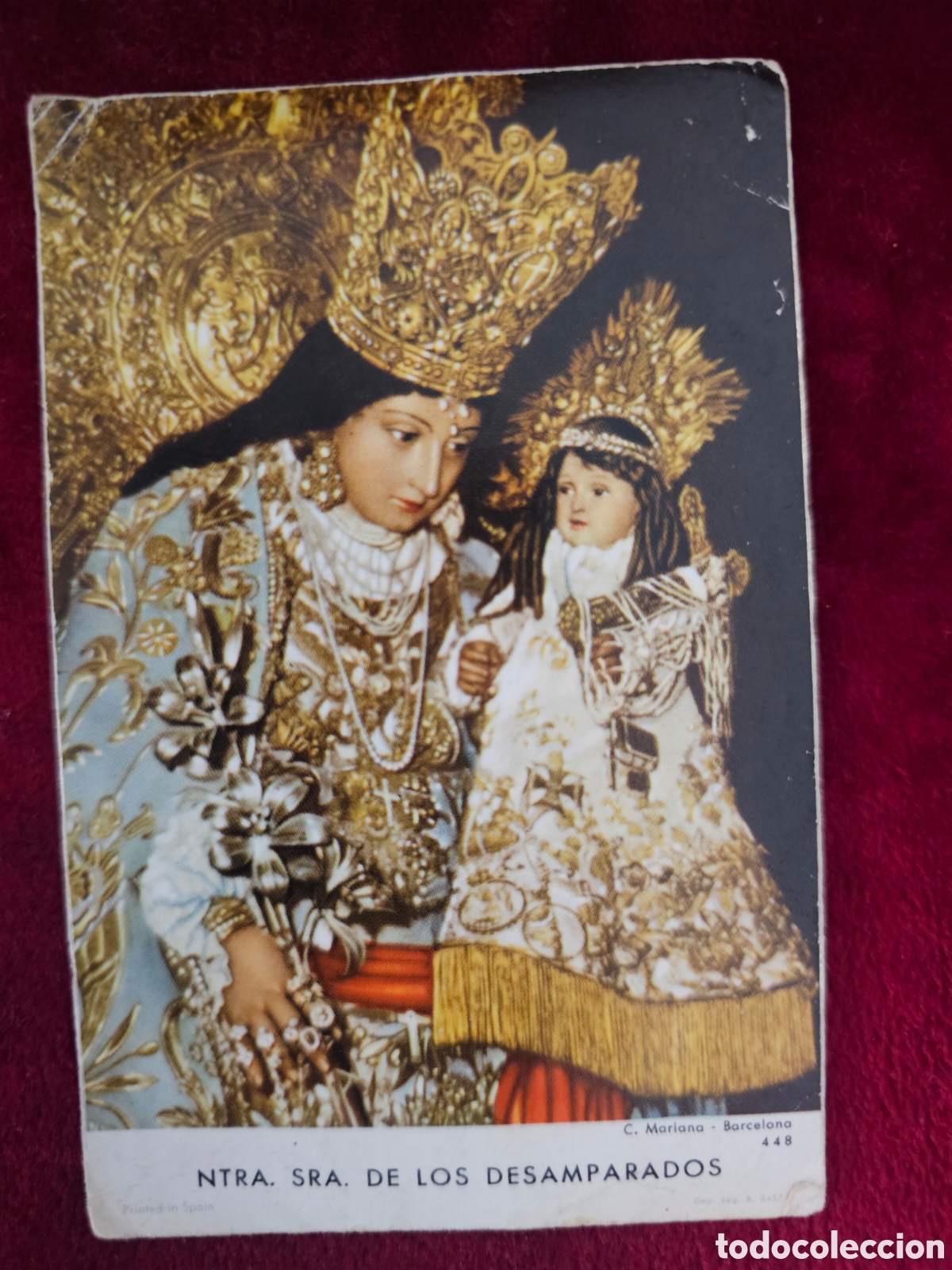 Postales: Estampa Religiosa Nuestra Se&ntilde;ora de los Desamparados (1973) - Barcelona C. Mariana Rosa P&eacute;rez Ruiz