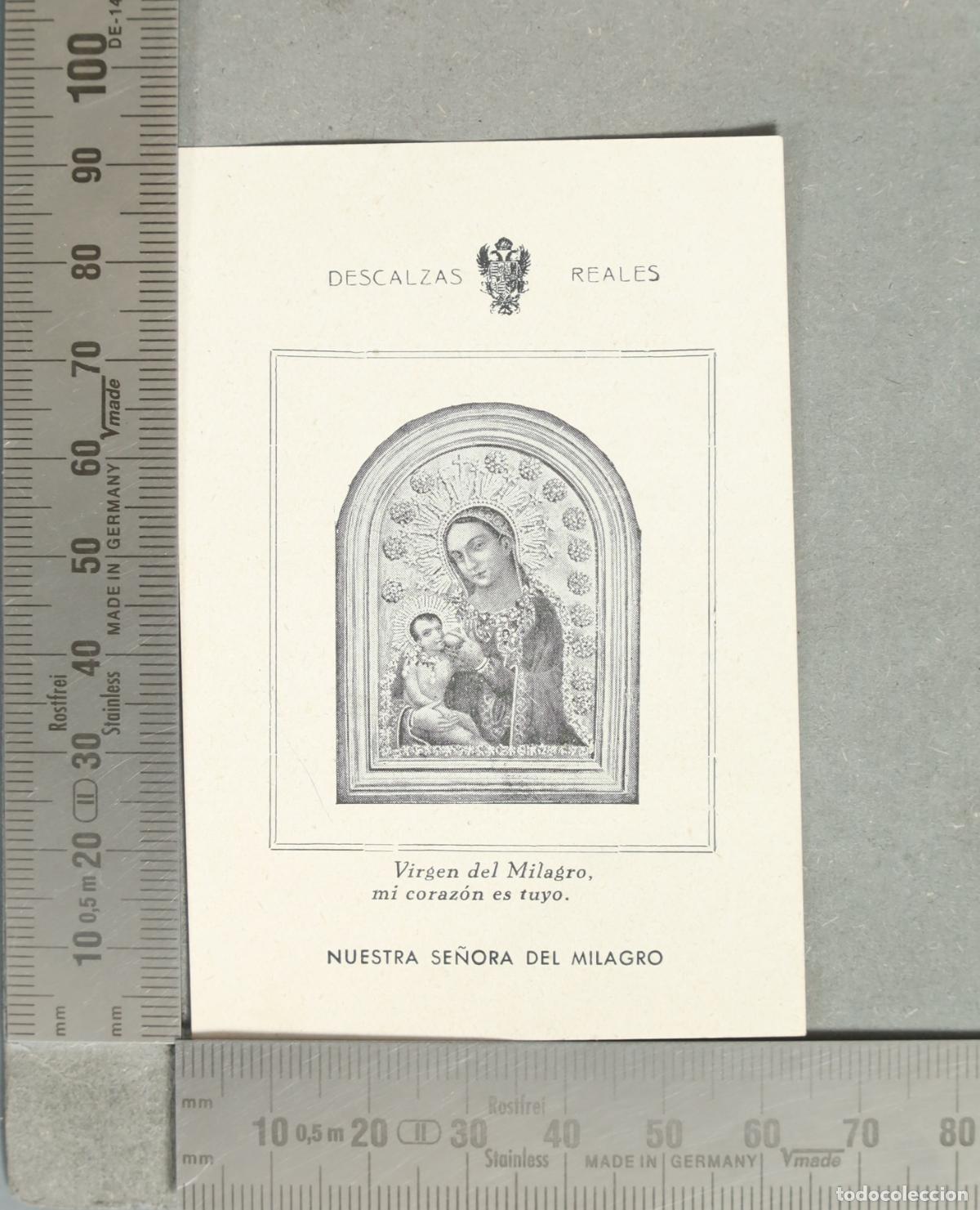 Postales: ESTAMPA. NTRA SRA DEL MILAGRO. DESCALZAS REALES