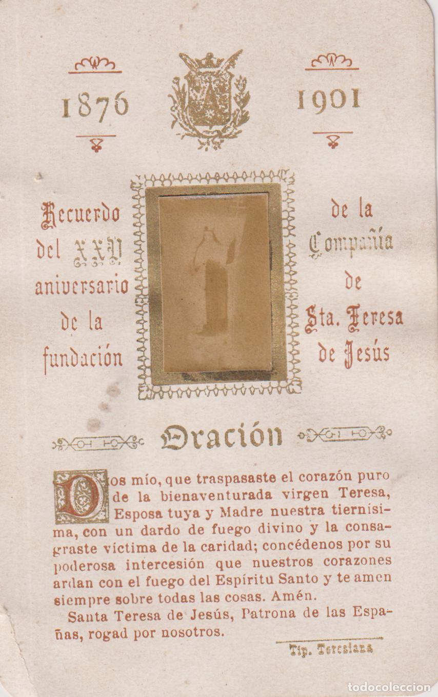 Postales: ESTAMPA RECUERDO DEL XXV ANIVERSARIO DE LA FUNDACI&Oacute;N DE LA COMPA&Ntilde;IA DE STA. TERESA DE JES&Uacute;S