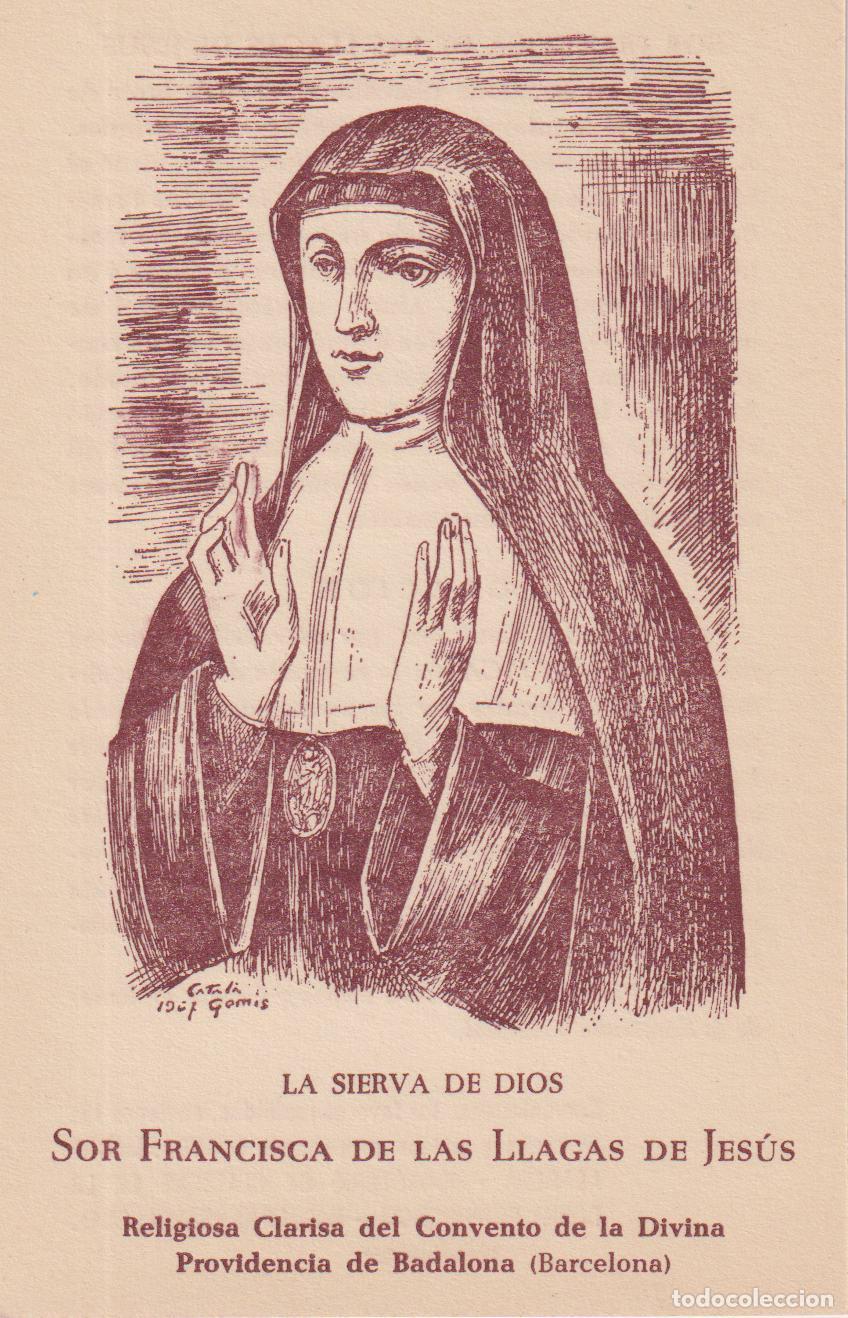 Postales: ESTAMPA SOR FRANCISCA DE LAS LLAGAS DE JES&Uacute;S - CLARISA CONVENTO DIVINA PROVIDENCIA BADALONA