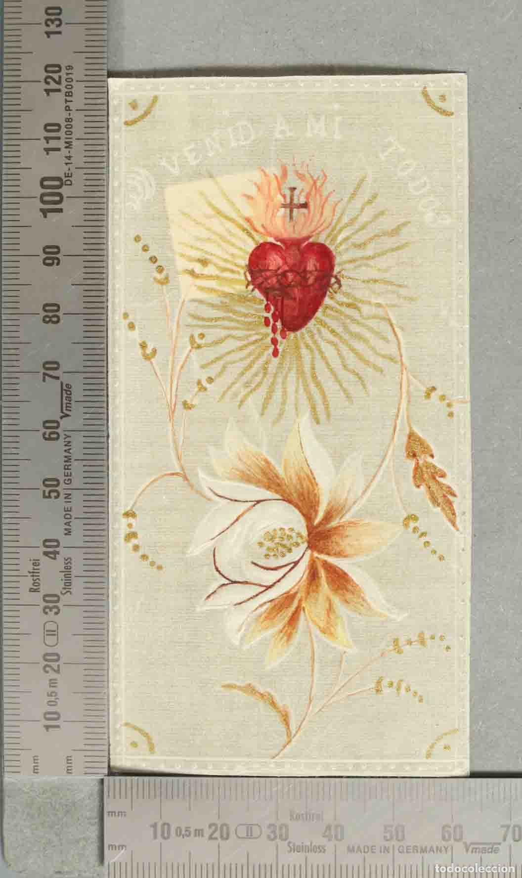 Postales: ESTAMPA. SAGRADO CORAZON DE JESUS. PINTADO A MANO