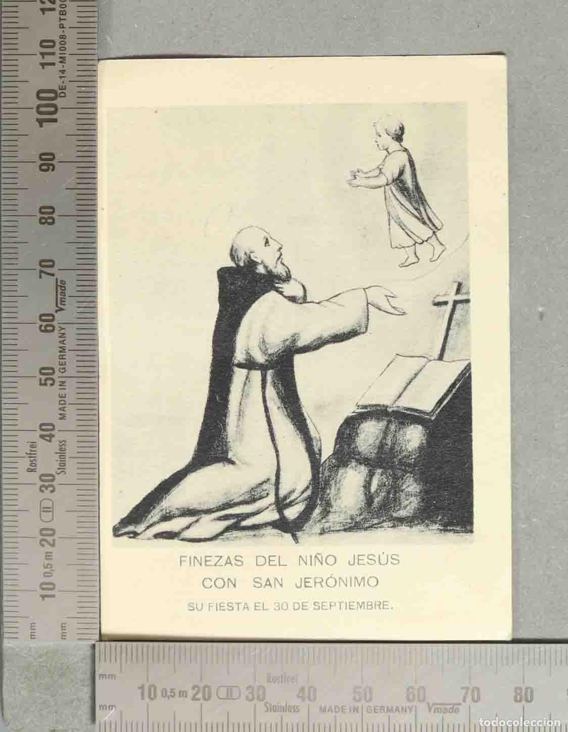 Postales: ESTAMPA. FINEZS DEL NI&Ntilde;O JESUS CON SAN JERONIMO