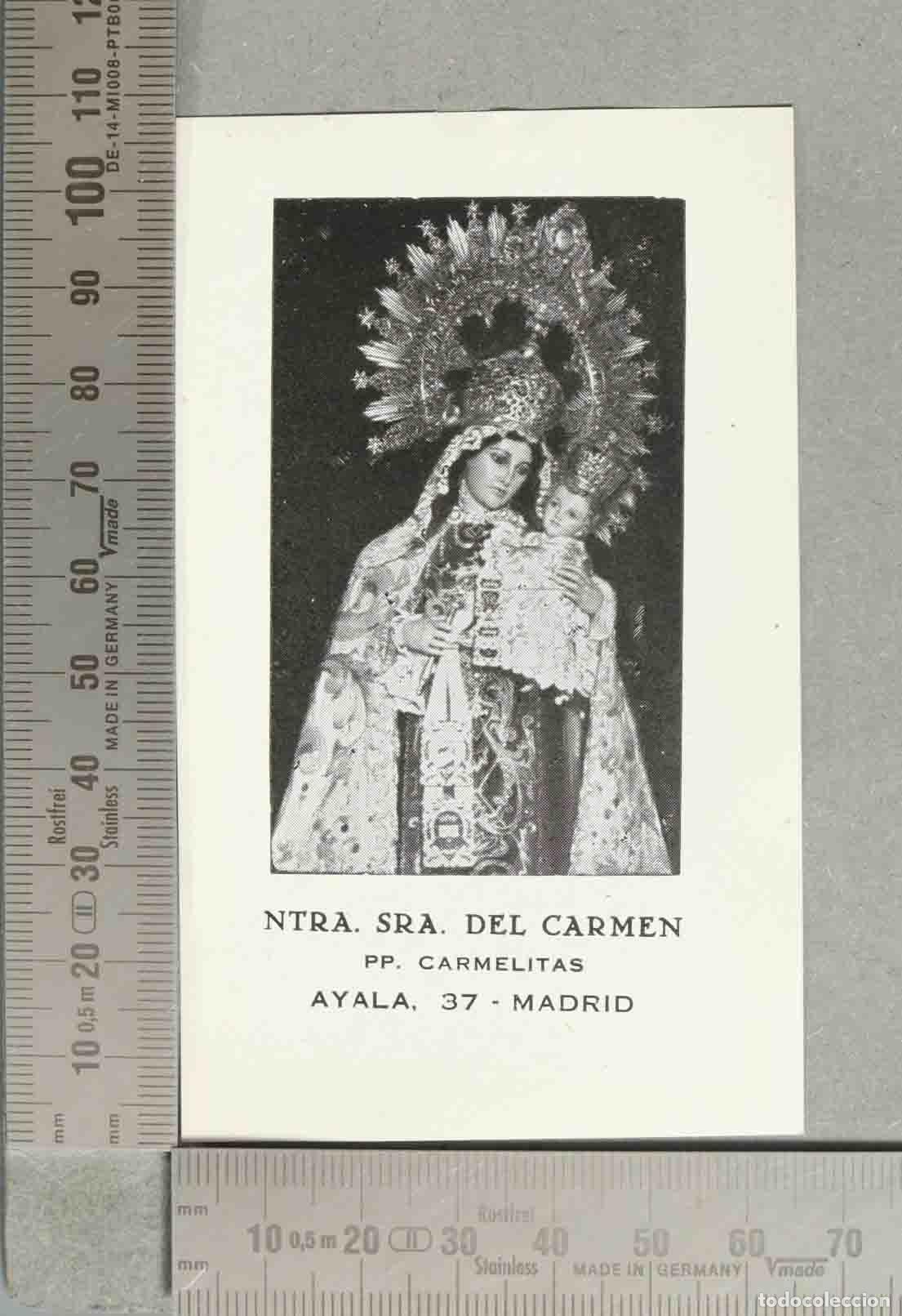 Postales: ESTAMPA. Ntra. Sra. del Carmen - PP. Carmelitas - Ayala, 37 - Madrid