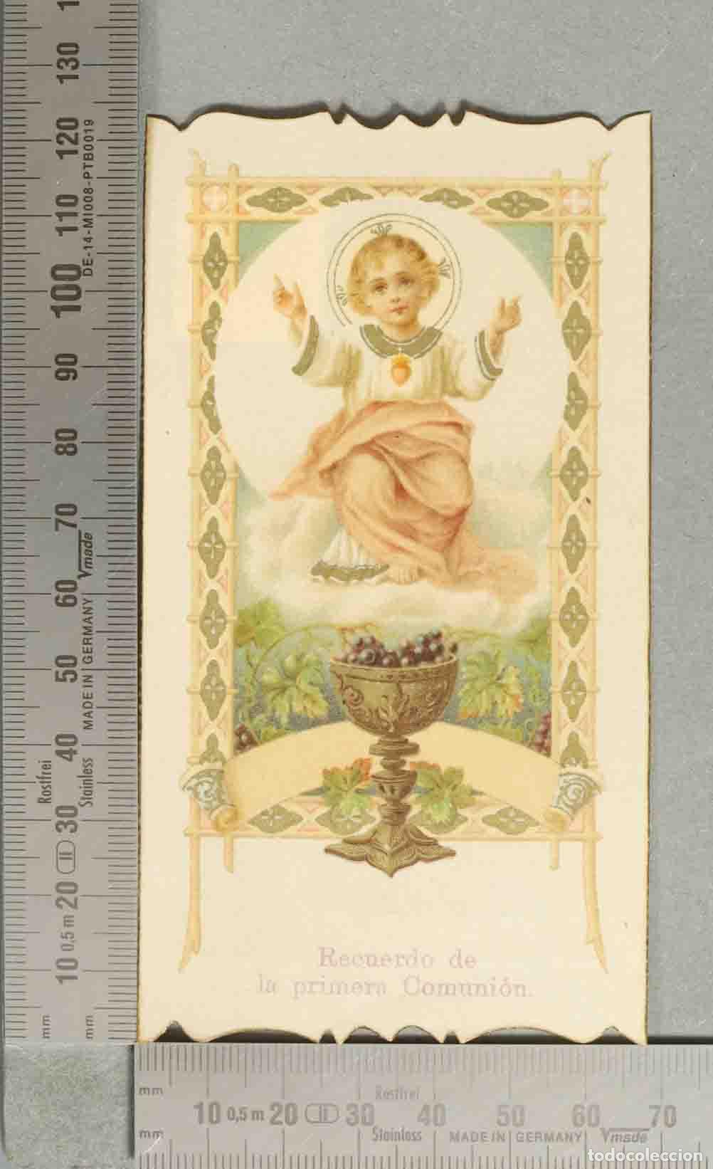 Postales: ESTAMPA. Recuerdo de la primera Comuni&oacute;n - Sagrado Coraz&oacute;n de Jes&uacute;s Ni&ntilde;o. 1906