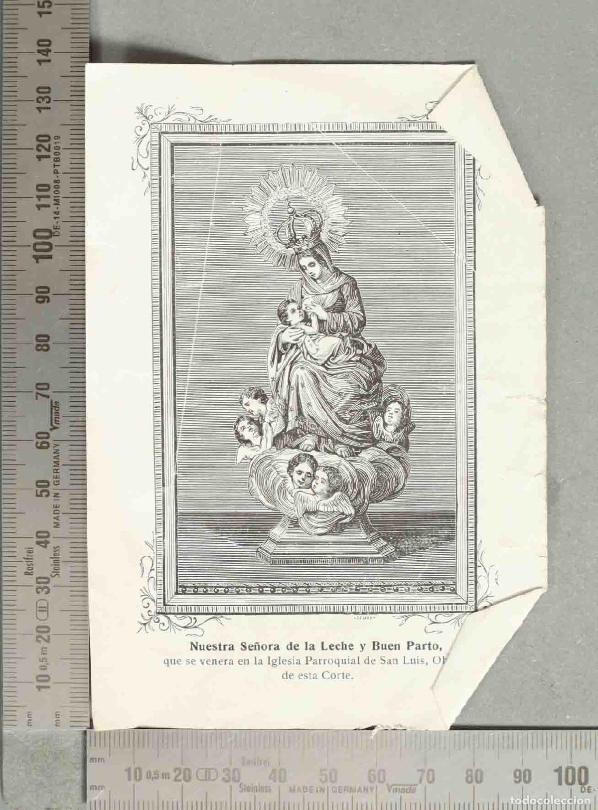 Postales: ESTAMPA. Nuestra Se&ntilde;ora de la Leche y Buen Parto - Bartolom&eacute; V&aacute;zquez
