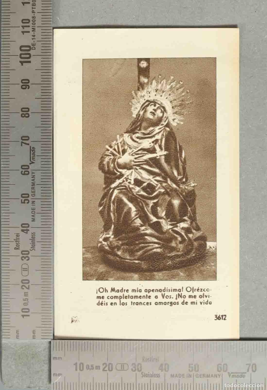 Postais: ESTAMPA. Virgen Dolorosa - Oh Madre m&iacute;a apenad&iacute;sima - Vmade