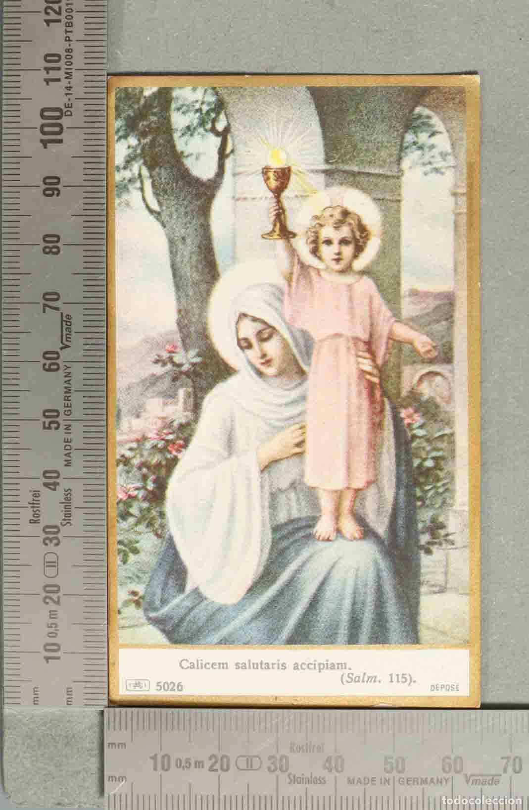 Postais: ESTAMPA. Calicem salutaris accipiam - Salm. 115