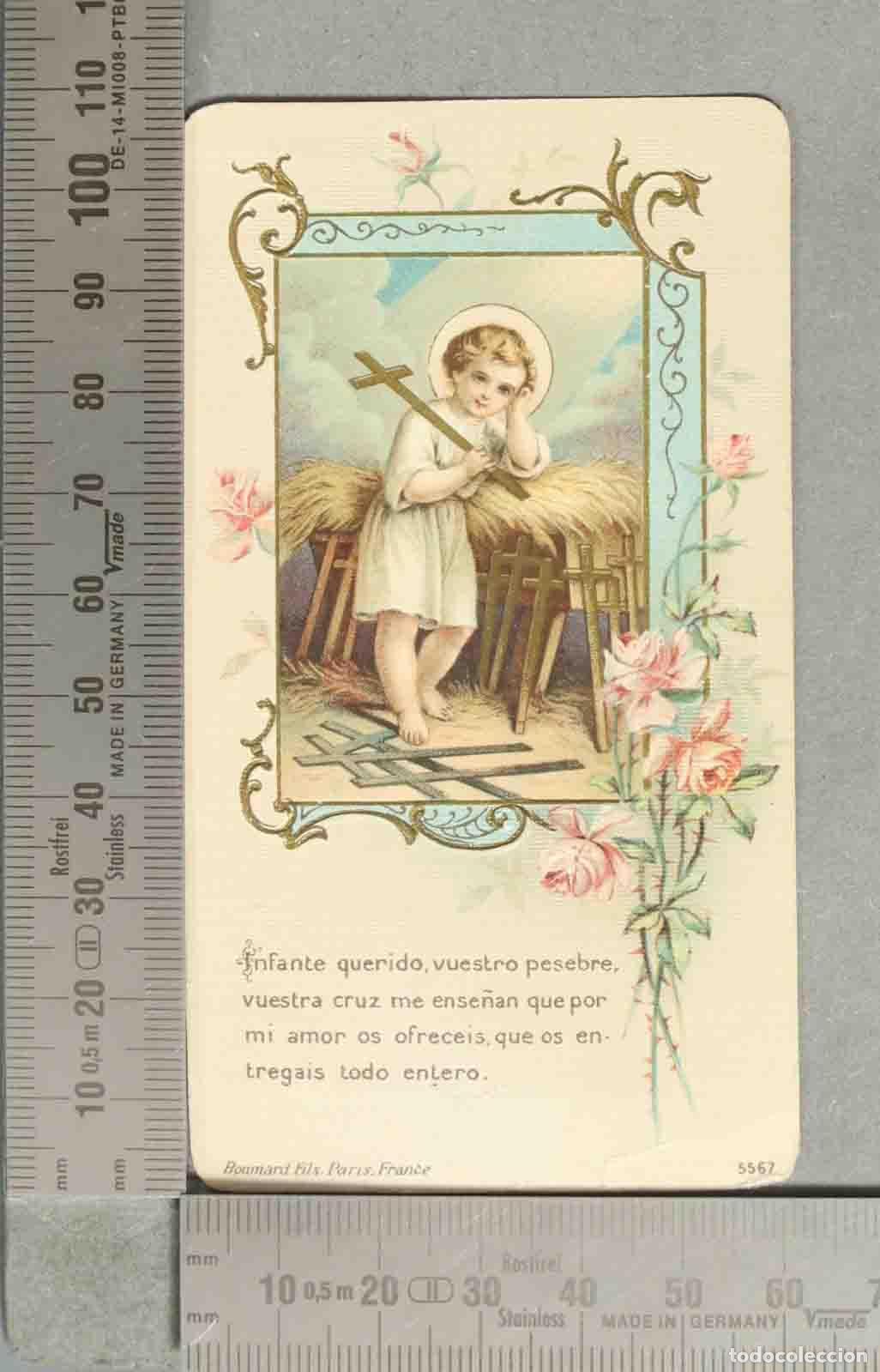Postais: ESTAMPA. Infante querido, vuestro pesebre, vuestra cruz me ense&ntilde;an - Boumard Fils