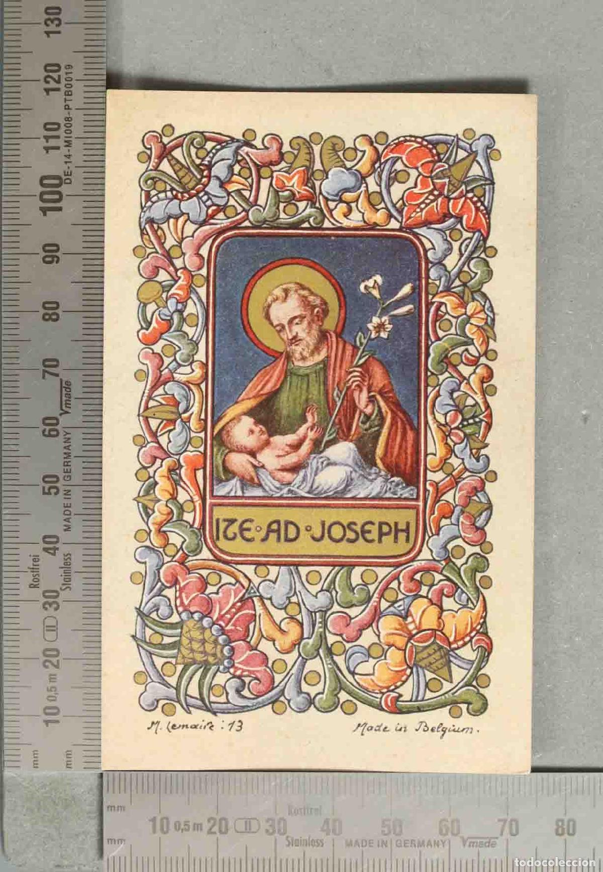 Postales: ESTAMPA. Ite ad Joseph - San Jos&eacute; con el Ni&ntilde;o Jes&uacute;s - M. Lemaire