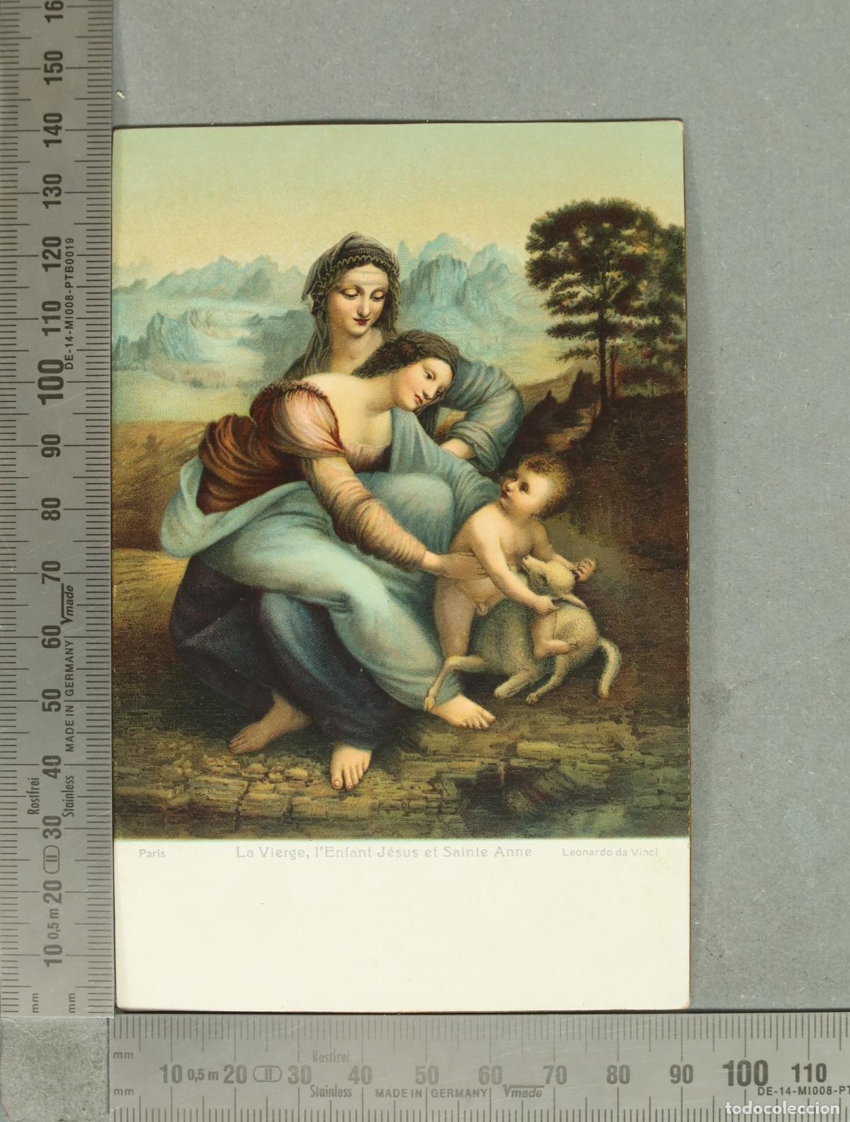 Cartes Postales: POSTAL. La Virgen, el Ni&ntilde;o Jes&uacute;s y Santa Ana - Leonardo da Vinci