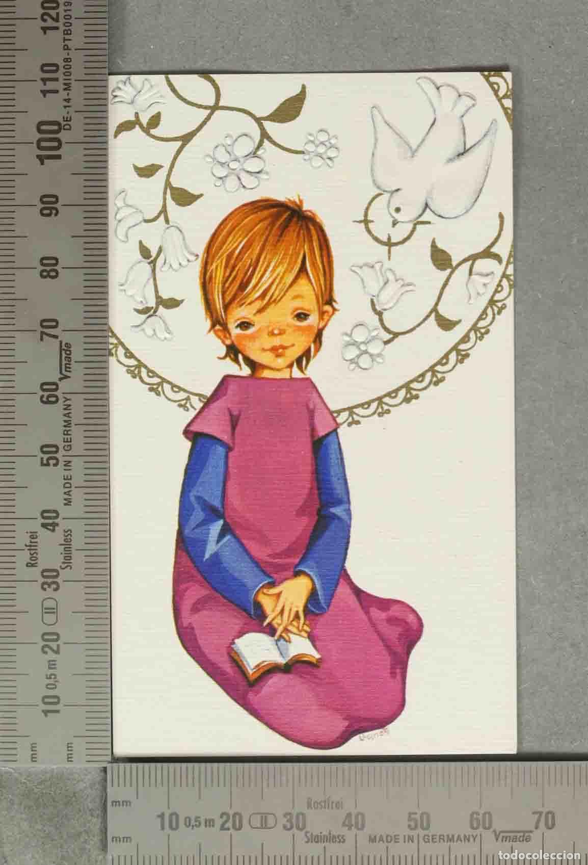 Postcards: ESTAMPA. VIRGEN NI&Ntilde;A LEYENDO