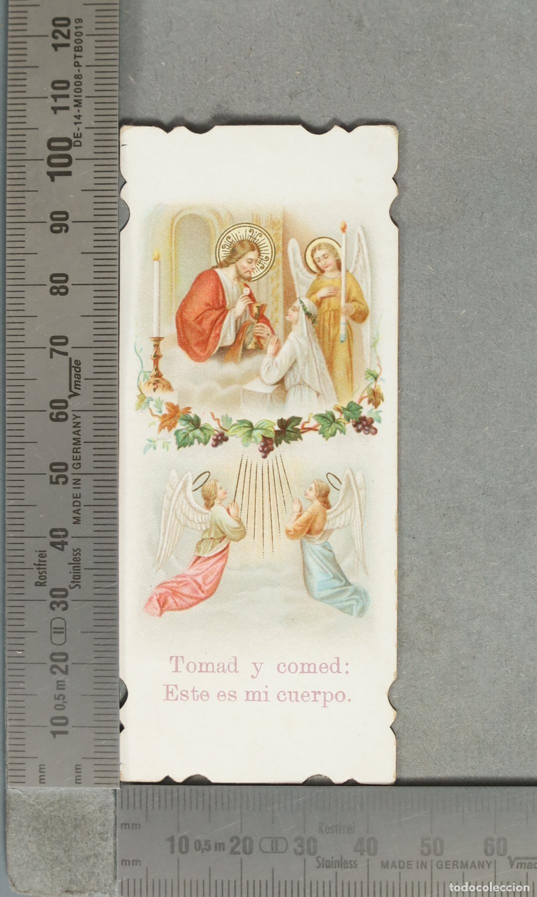 Postales: ESTAMPA. Recuerdo de Primera Comuni&oacute;n - Tomad y comed: Este es mi cuerpo