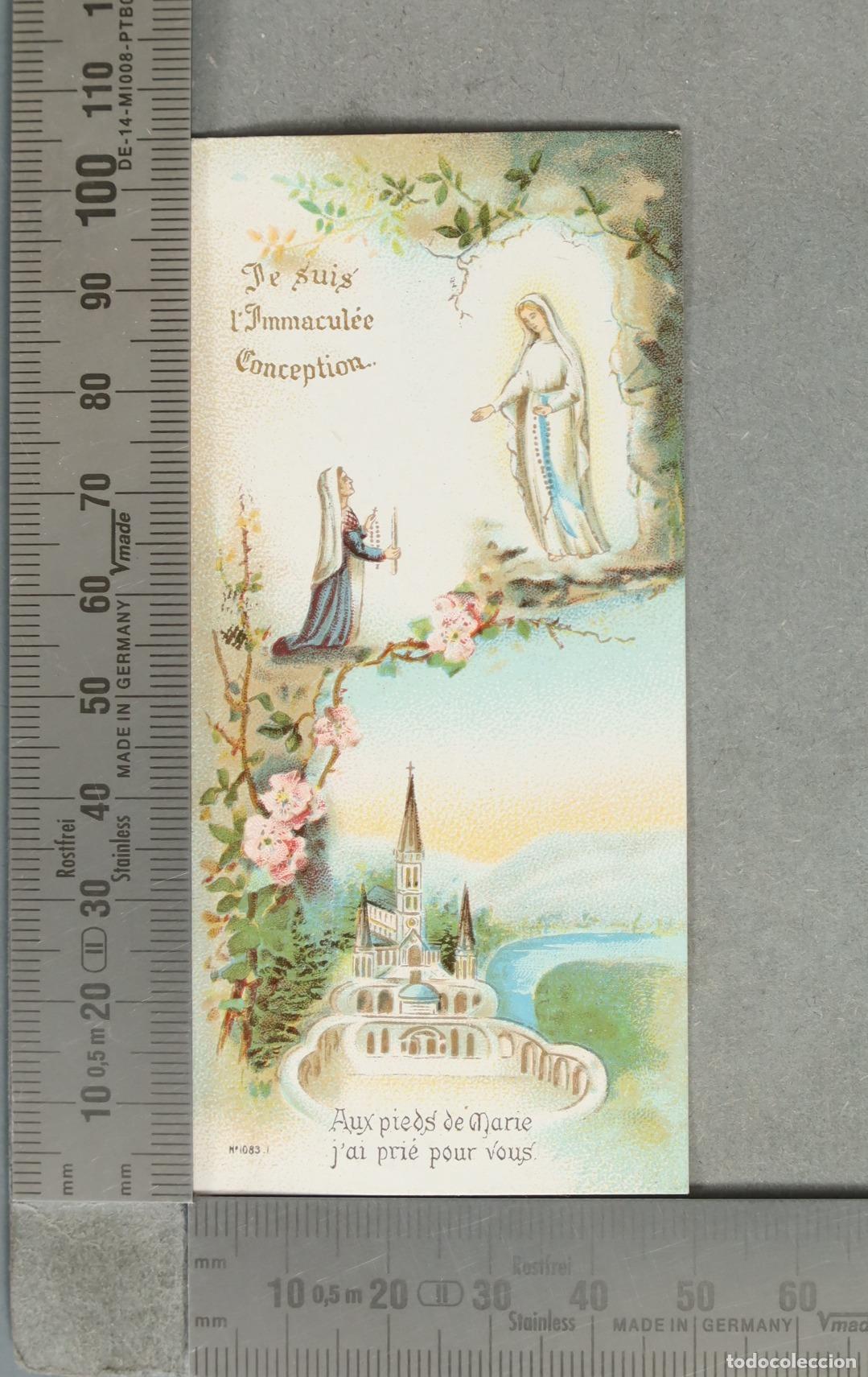 Postales: ESTAMPA. Je suis l'Immacul&eacute;e Conception - Aux pieds de Marie j'ai pri&eacute; pour vous