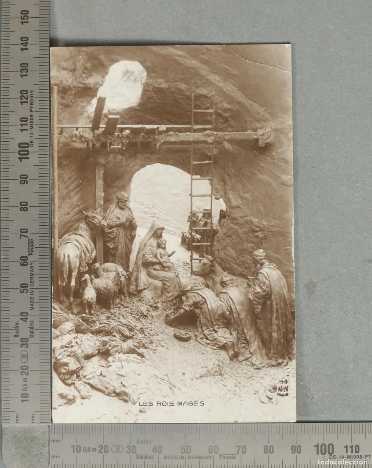 Postales: ESTAMPA. Les Rois Mages - Domenico Mastroianni - Sculptographie - A.N. Paris