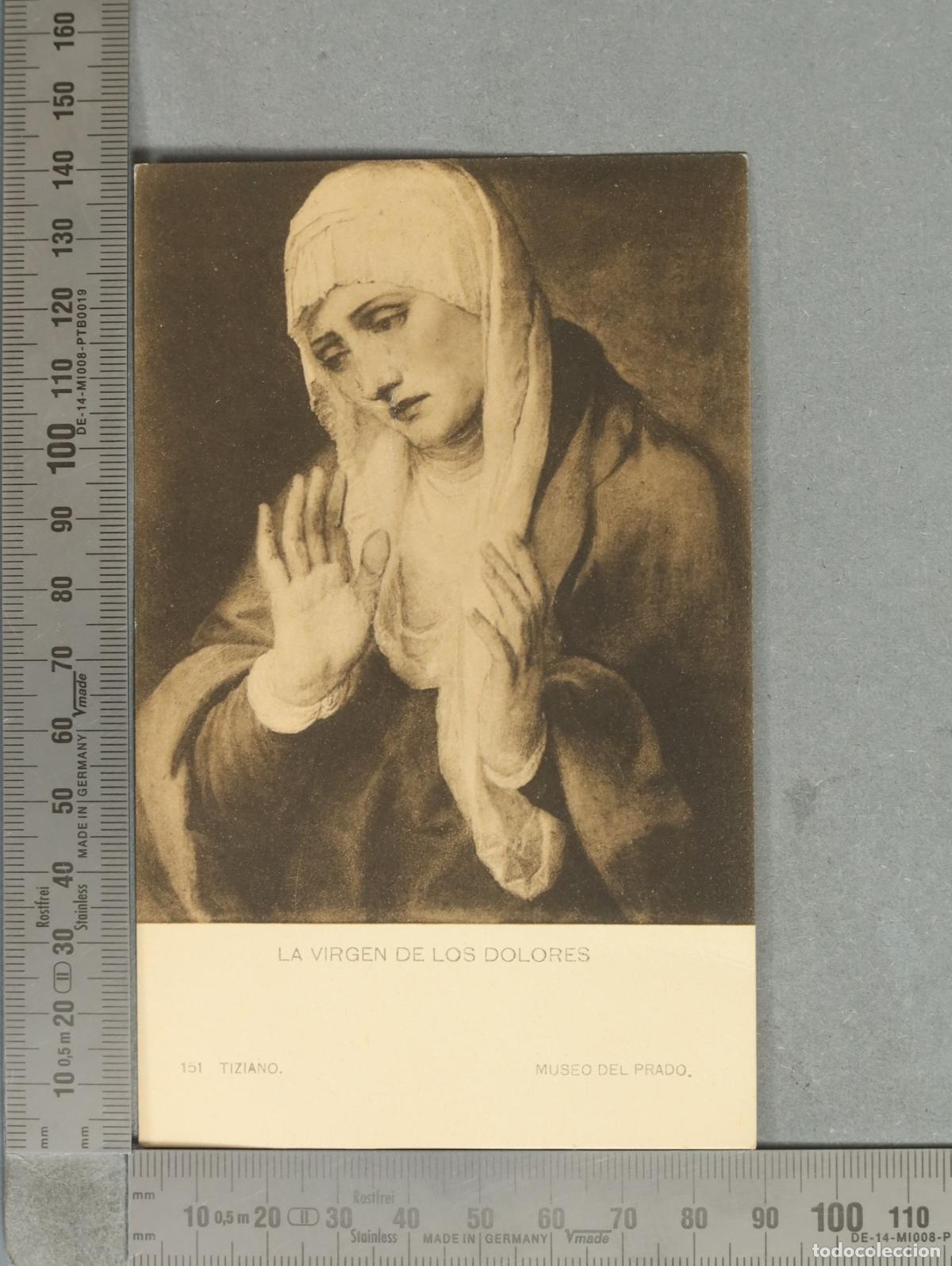 Postales: ESTAMPA. La Virgen de los Dolores - Tiziano