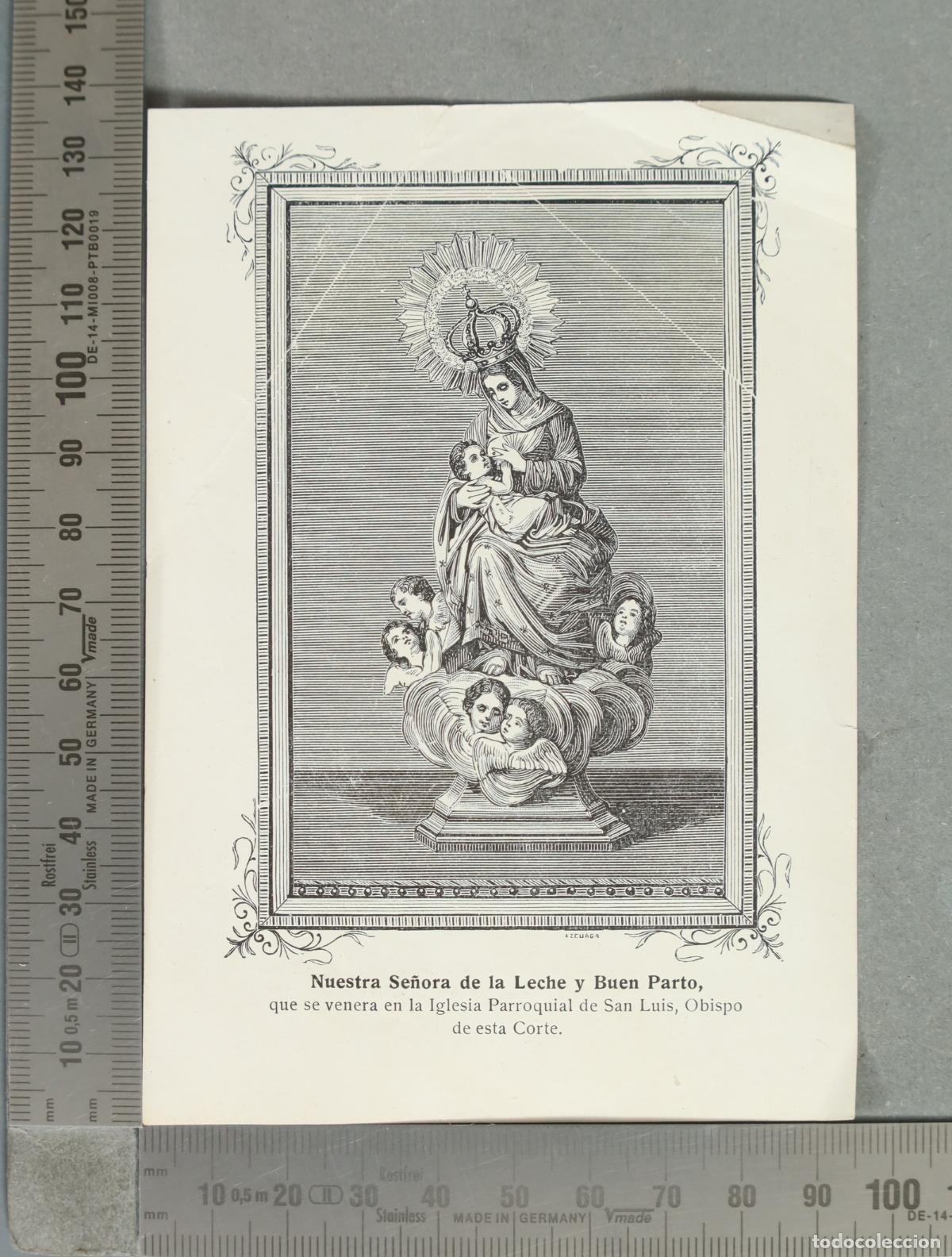 Postales: ESTAMPA. Nuestra Se&ntilde;ora de la Leche y Buen Parto - Iglesia Parroquial de San Luis Obispo de Madrid