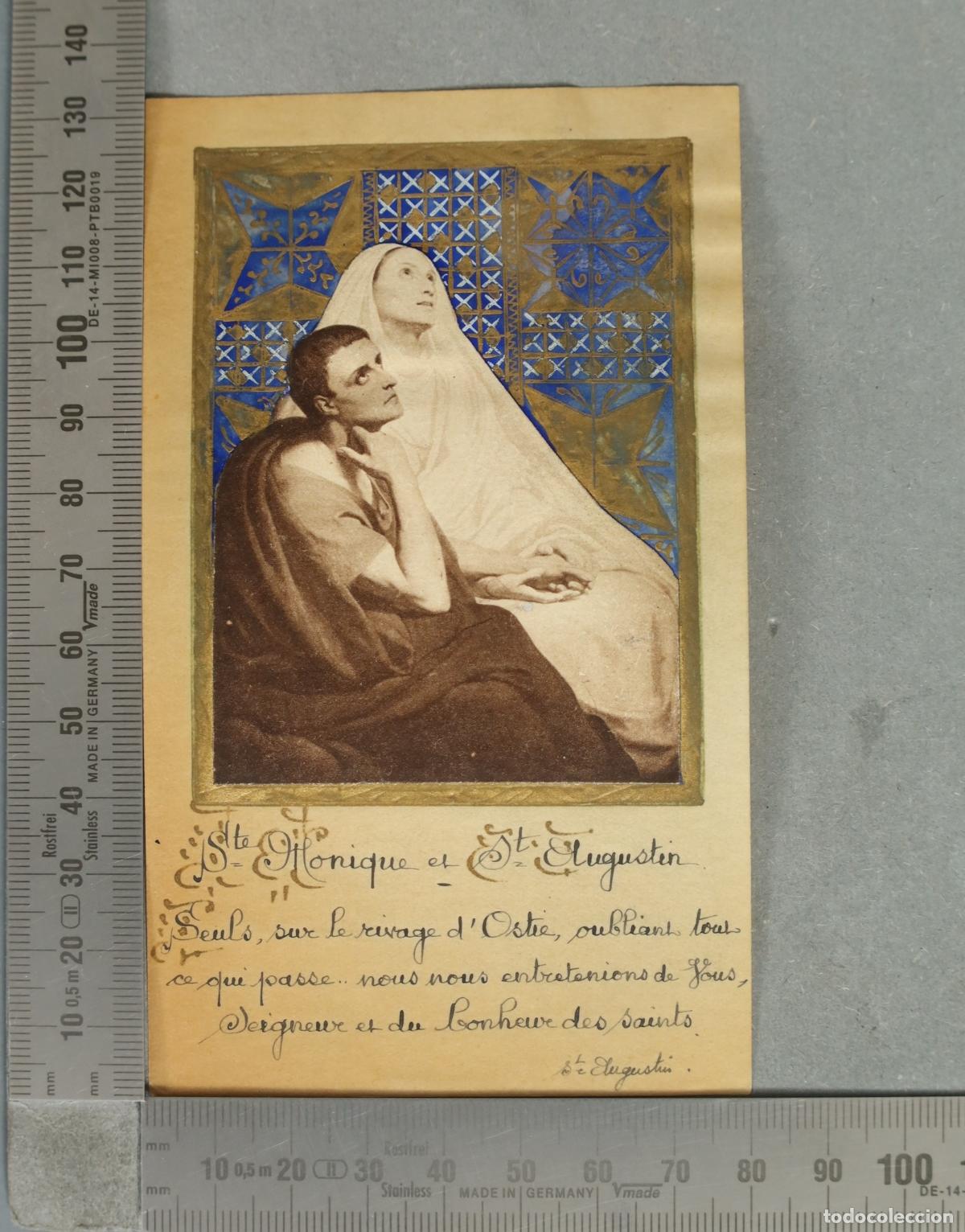 Postales: ESTAMPA. Saint Augustine and Saint Monica - Ary Scheffer
