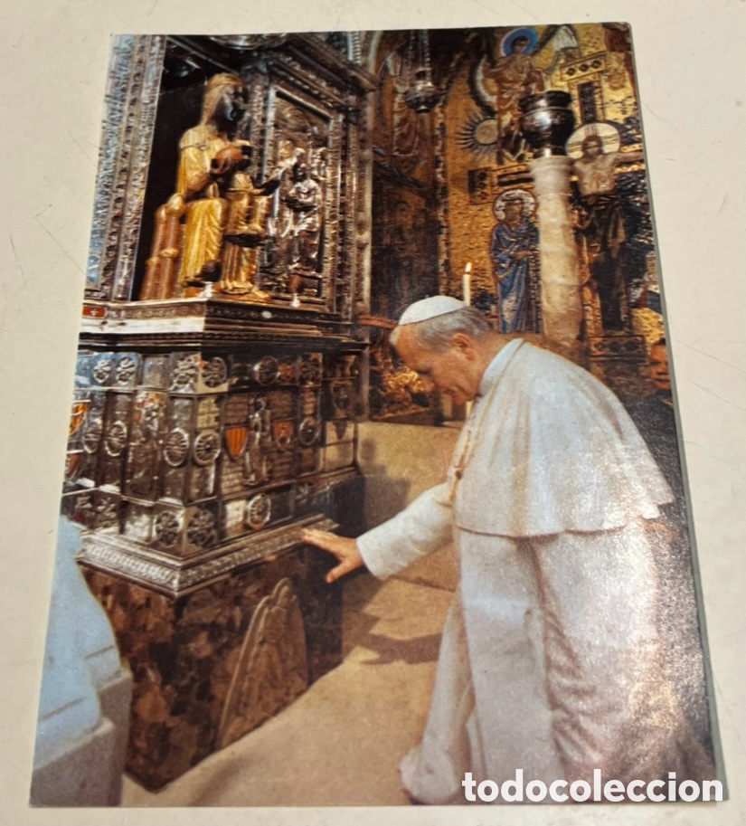 Postales: Estampa Religiosa. Plegaria Feta en Catala pel Papa Joan Pau II a Montserrat. 1973.