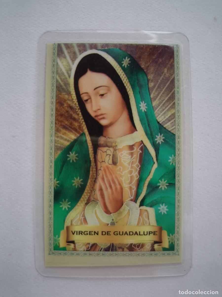Postales: ESTAMPA PLASTIFICADA VIRGEN DE GUADALUPE - ORACION (REVERSO)