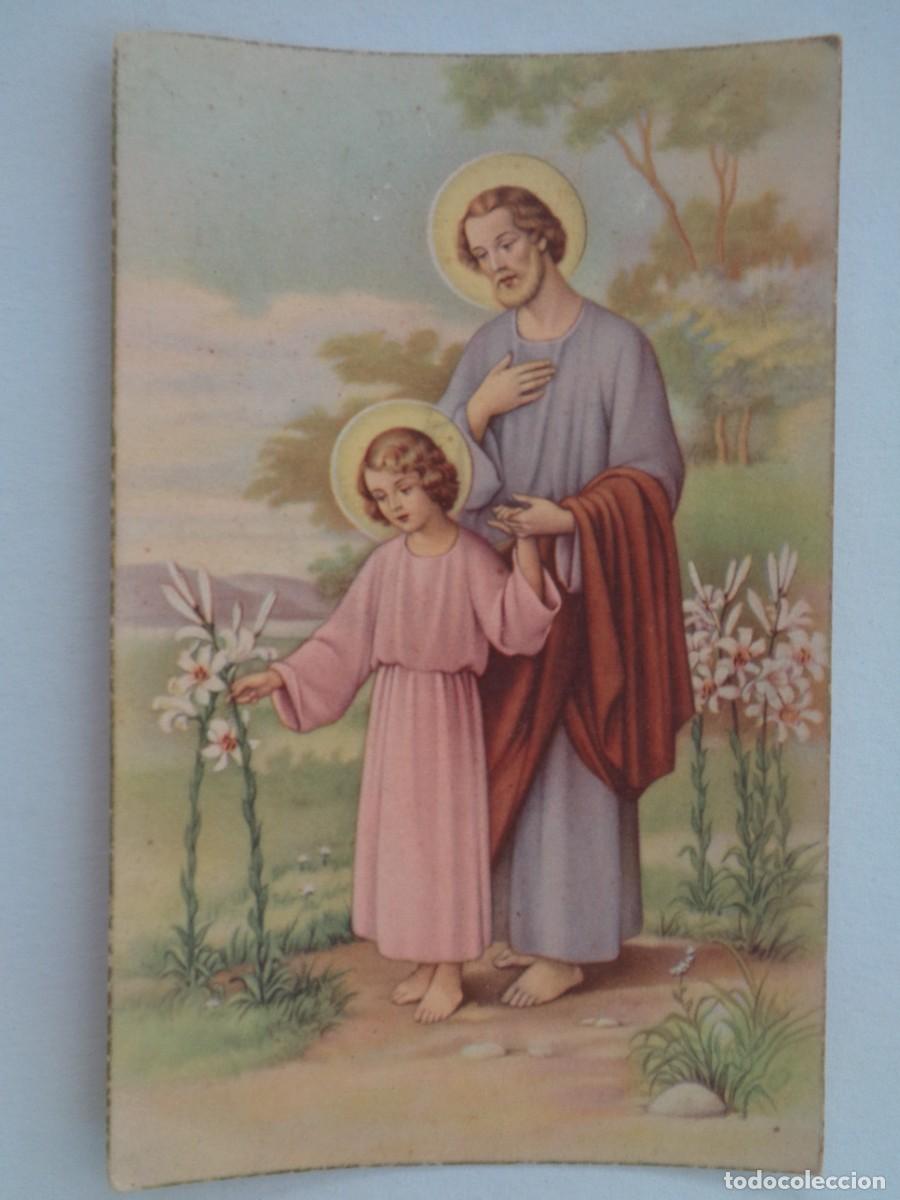 Postales: POSTAL CON DIBUJO DE SAN JOSE Y EL NI&Ntilde;O JESUS . A&Ntilde;OS 40