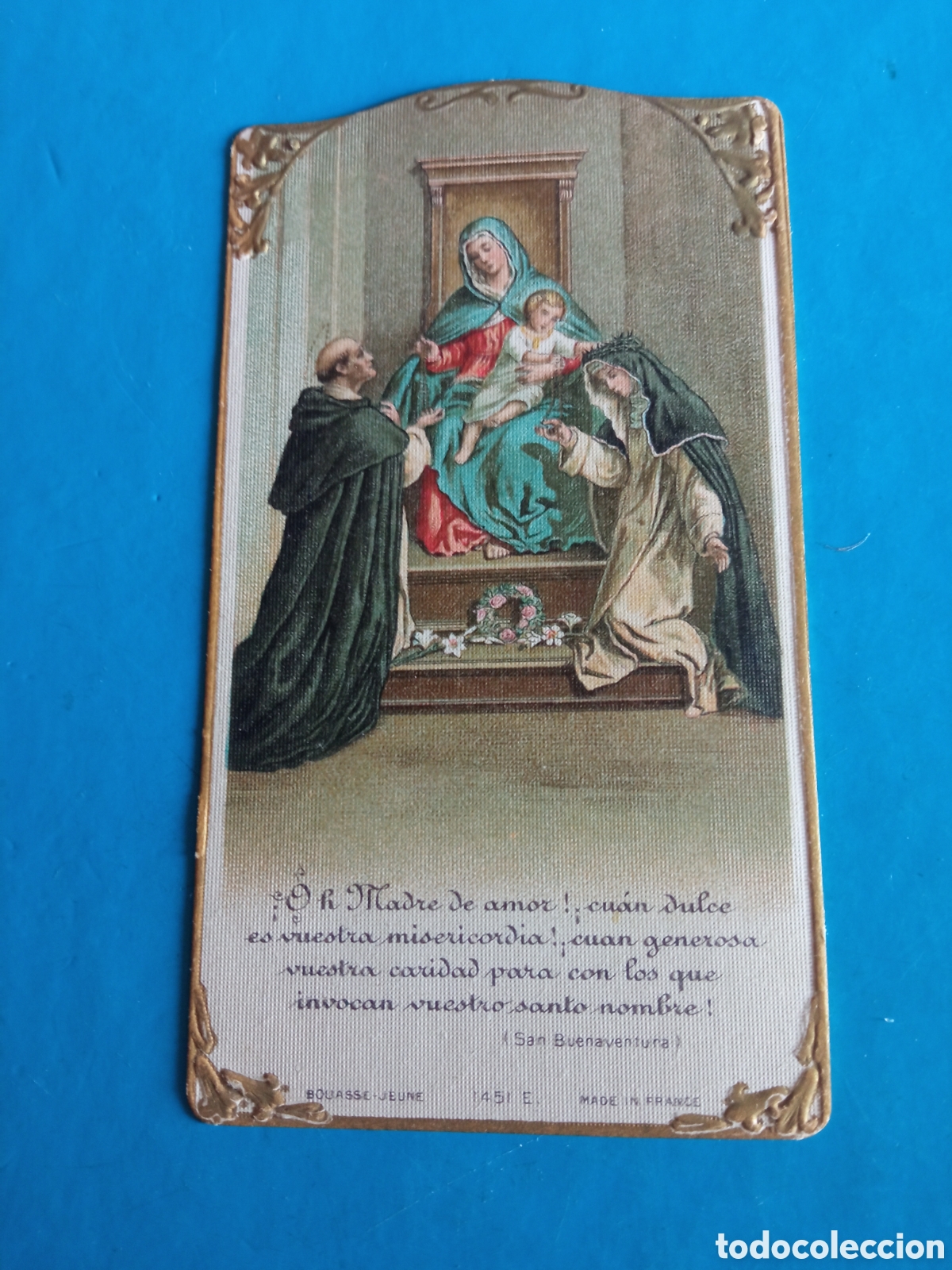 Postales: Antigua estampa religiosa, Tercera Orden de San Agust&iacute;n, mide 11x6,1 cm