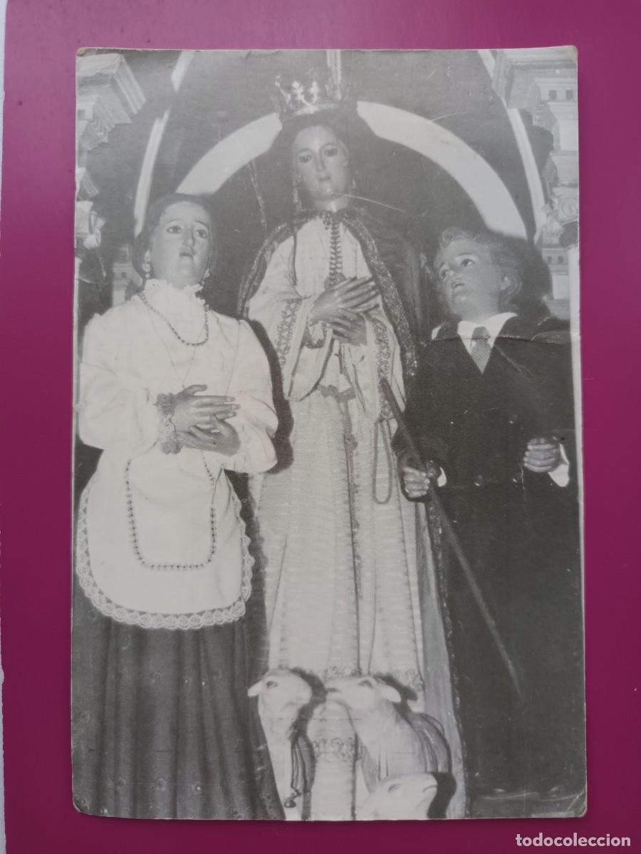 Postales: ESTAMPA NUESTRA SE&Ntilde;ORA DE LA SALETA. ASTURESES (CARBALLI&Ntilde;O) - ORACION + JACULATORIA (REVERSO)