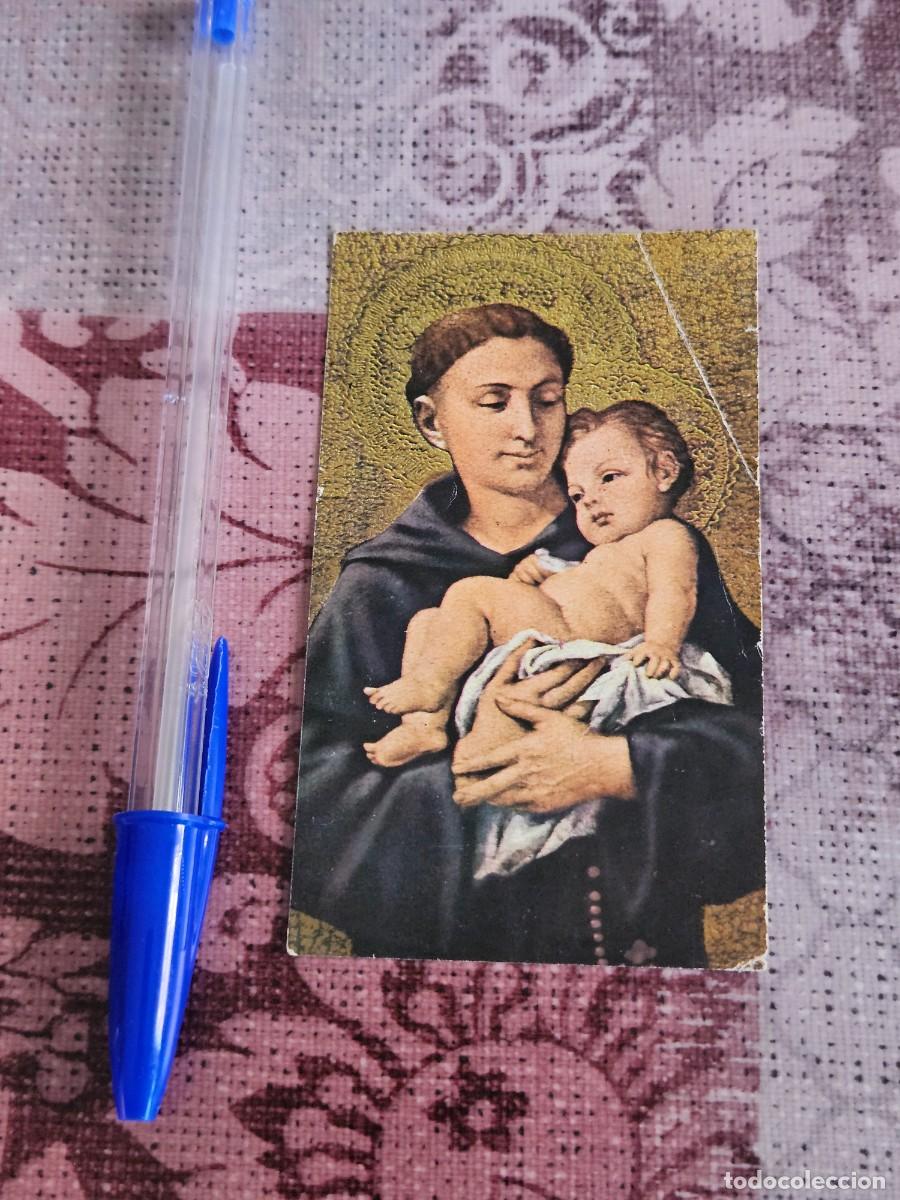 Postales: Antigua Estampa Religiosa De San Antonio De Padua Sosteniendo Al Ni&ntilde;o Jes&uacute;s En Sus Brazos.