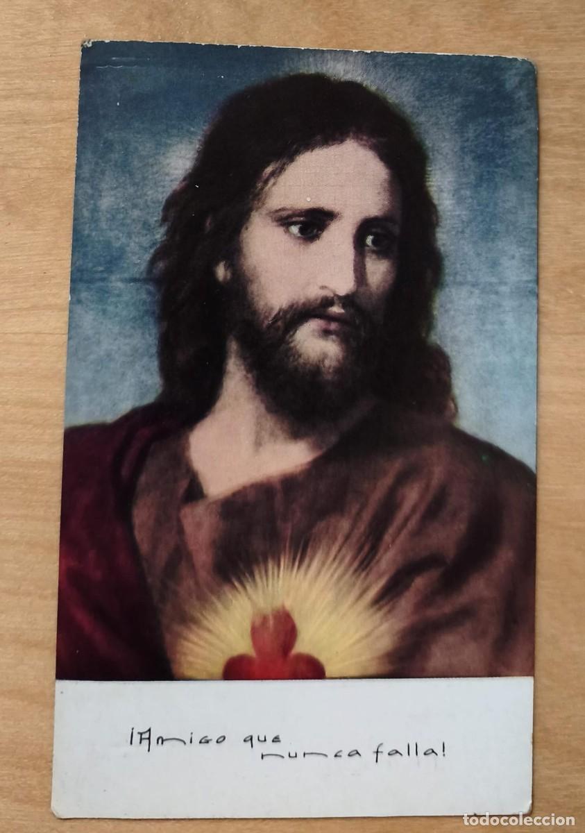 Postales: ESC 42 - Estampa religiosa - Promesa del S. Coraz&oacute;n Jes&uacute;s a Sta. Margarita
