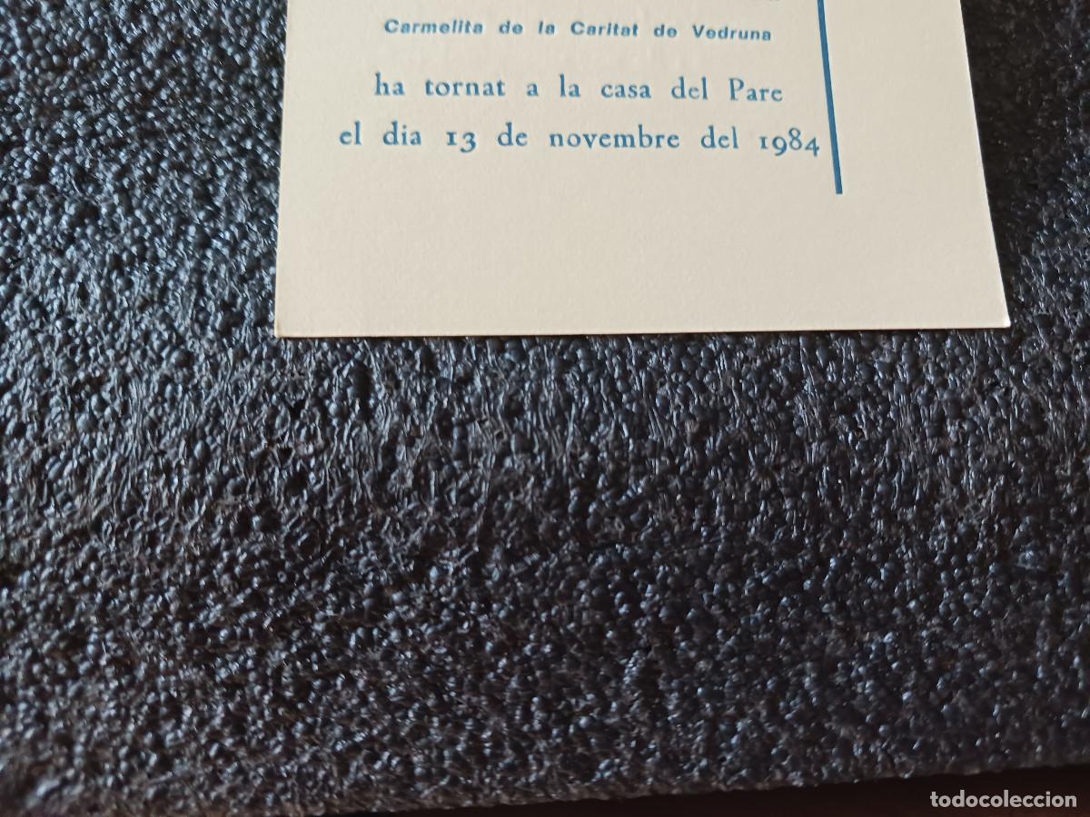 Postales: esquela defuncion, carmelita de la caridad de vedruna, vilafranca del penedes 1984