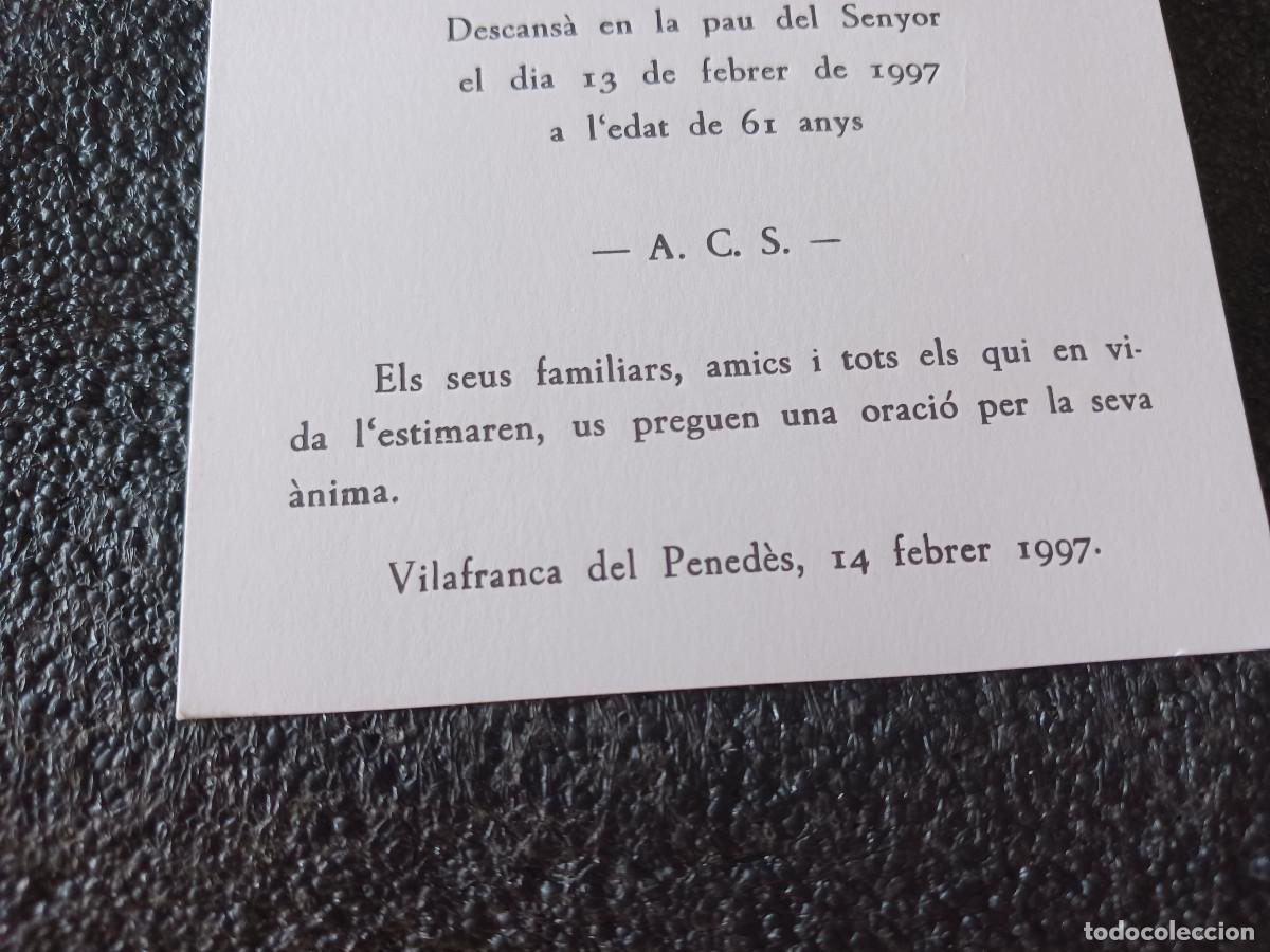 Postales: esquela defuncion, en vilafranca del penedes 1997