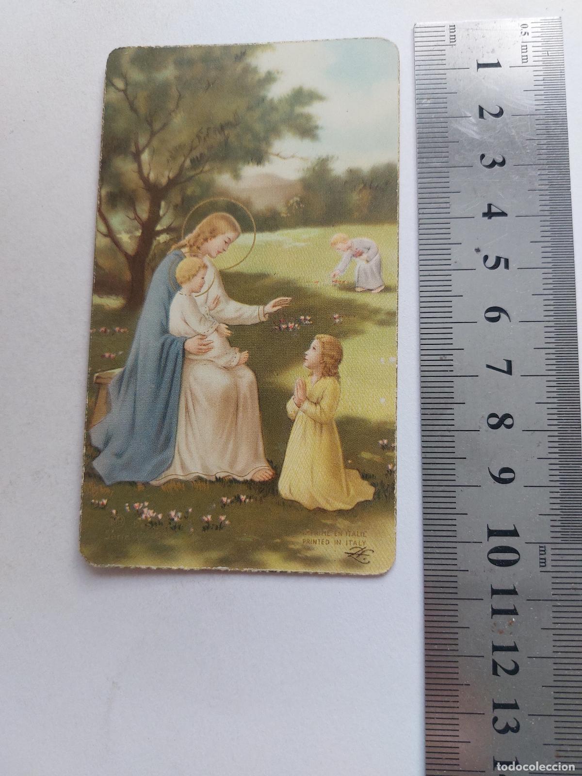 Cartes Postales: Estampa religiosa con imagen de la Virgen Mar&iacute;a y ni&ntilde;os