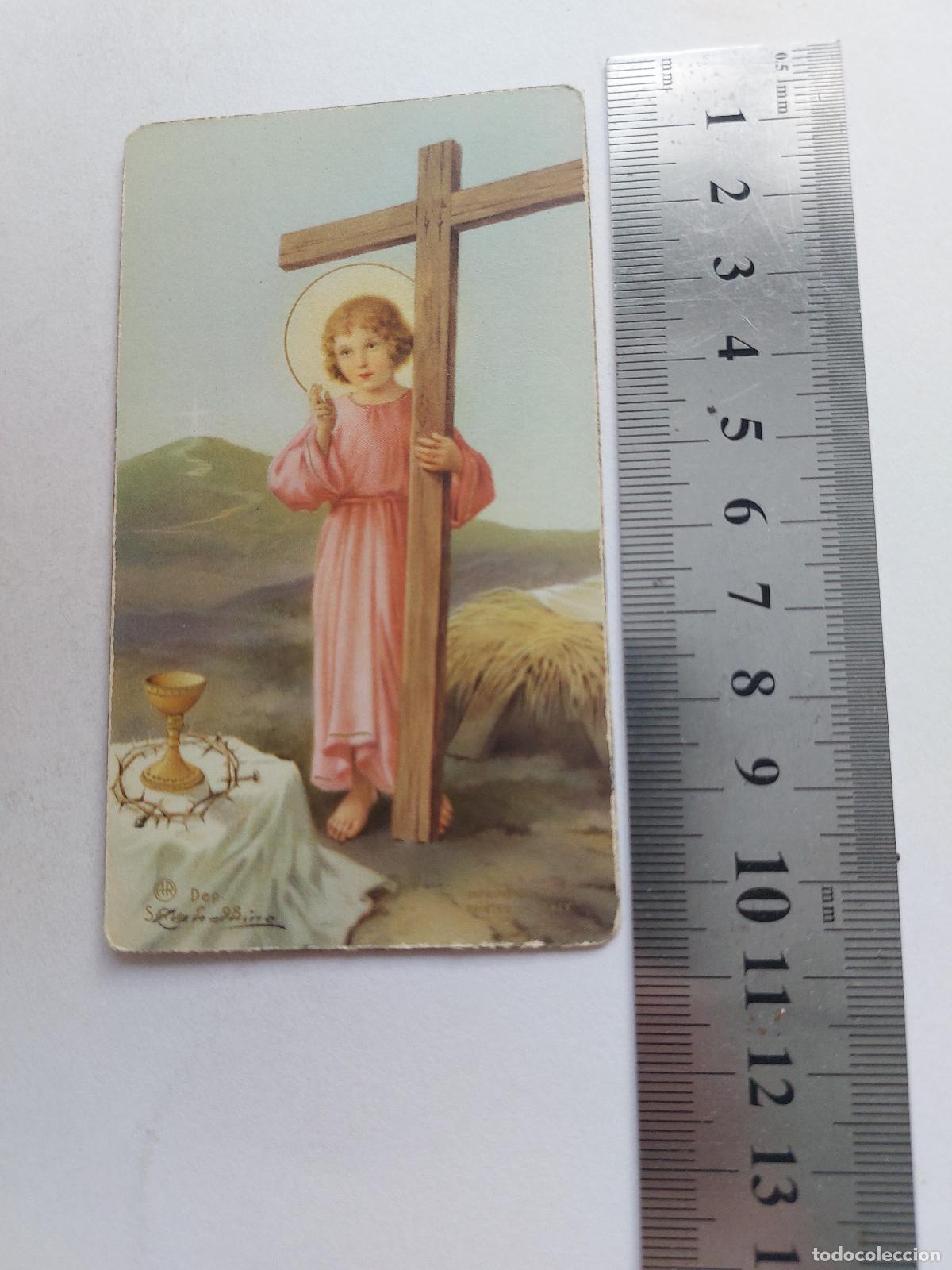 Cartes Postales: Estampa de estampa religiosa con la imagen del Ni&ntilde;o Jes&uacute;s portando la cruz