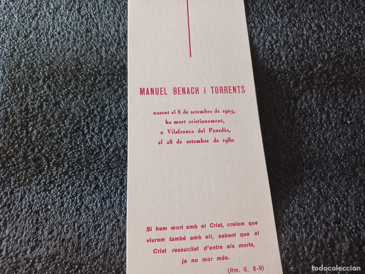 Cartes Postales: esquela defuncion, alcalde franquista 1941/44, en vilafranca del penedes 1980