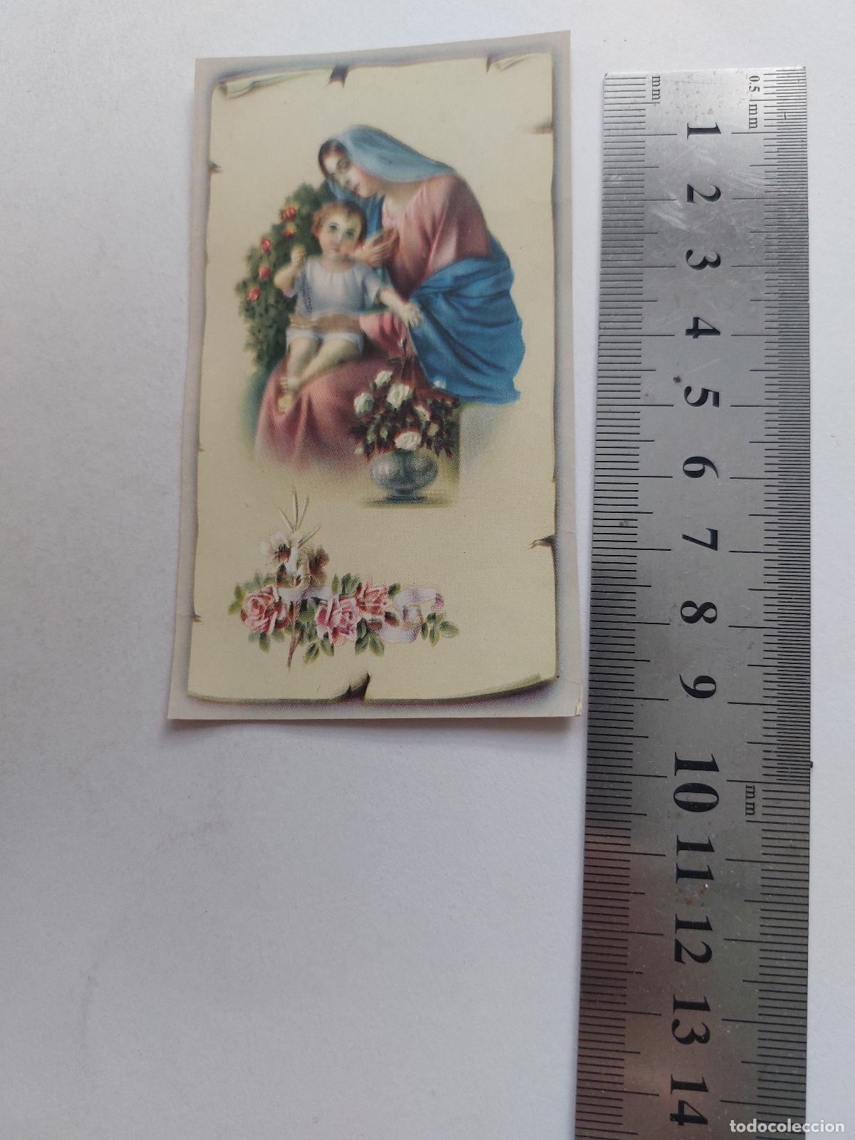 Cartes Postales: Estampa religiosa de la Virgen Mar&iacute;a con el Ni&ntilde;o Jes&uacute;s