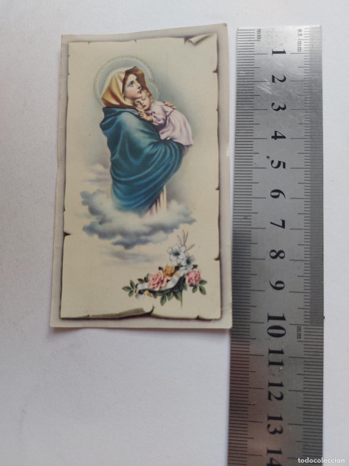 Cartes Postales: Estampa religiosa con imagen de la Virgen Maria y el Ni&ntilde;o Jesus