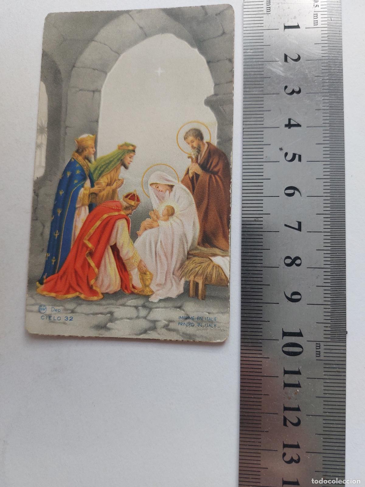 Cartes Postales: Estampa religiosa de la Natividad con los Reyes Magos