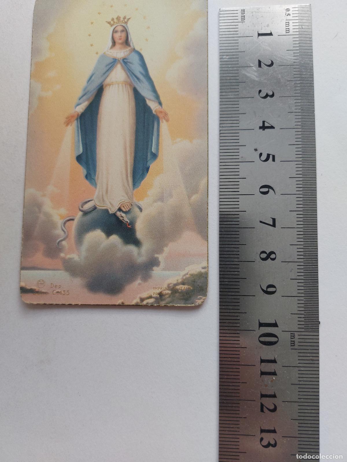 Cartes Postales: Estampa religiosa de la Virgen Mar&iacute;a con dise&ntilde;o cl&aacute;sico