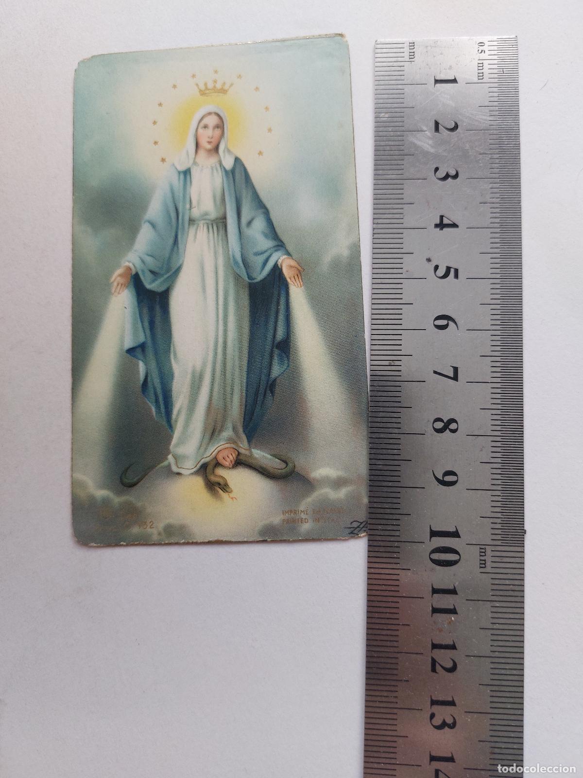 Cartes Postales: Estampa religiosa de la Virgen Mar&iacute;a con dise&ntilde;o cl&aacute;sico italiano