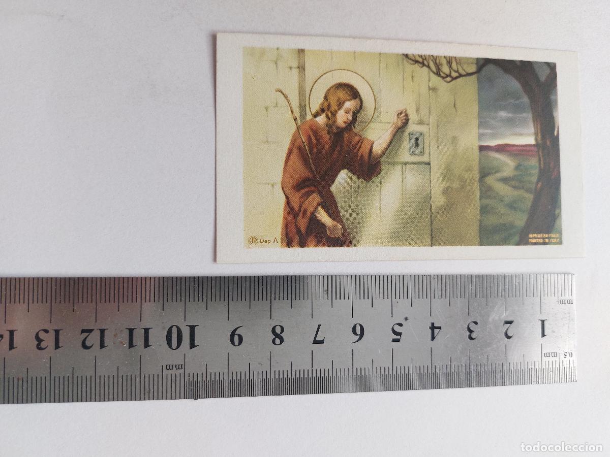Postales: Estampa de arte religioso representando a Jes&uacute;s llamando a la puerta