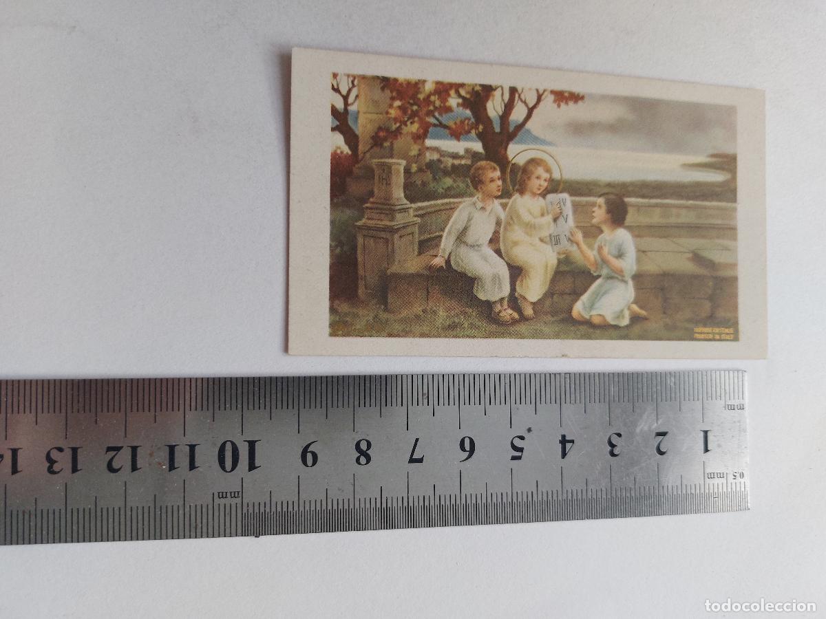 Postales: Estampa con ilustraci&oacute;n religiosa de ni&ntilde;os con Jesucristo