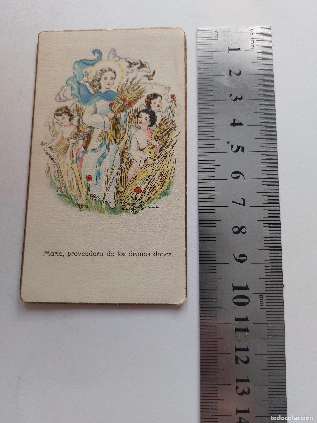 Postales: Estampa religiosa: Mar&iacute;a proveedora de los divinos dones