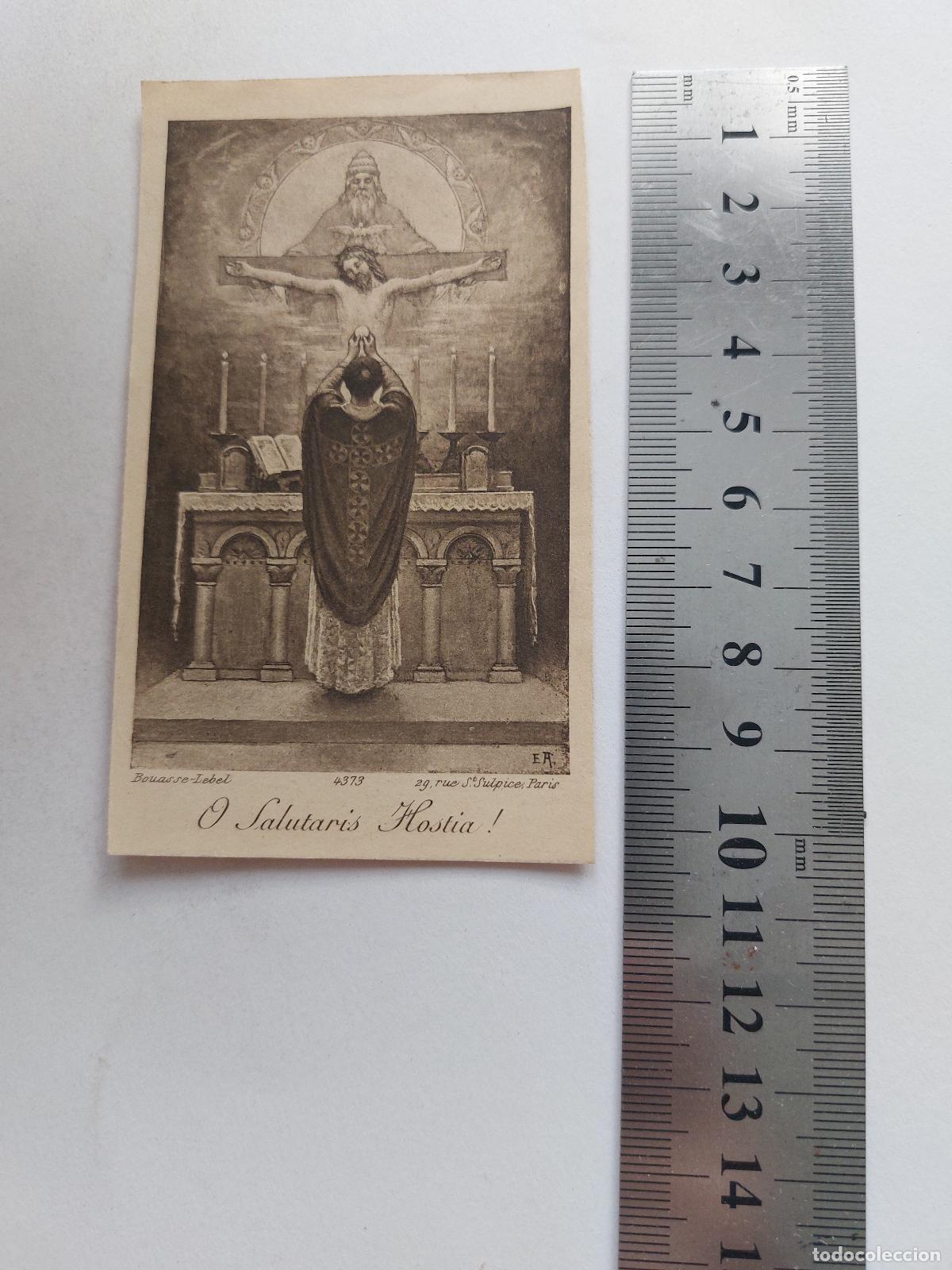 Postales: Estampa religiosa O Salutaris Hostia, arte de Bouasse-Lebel