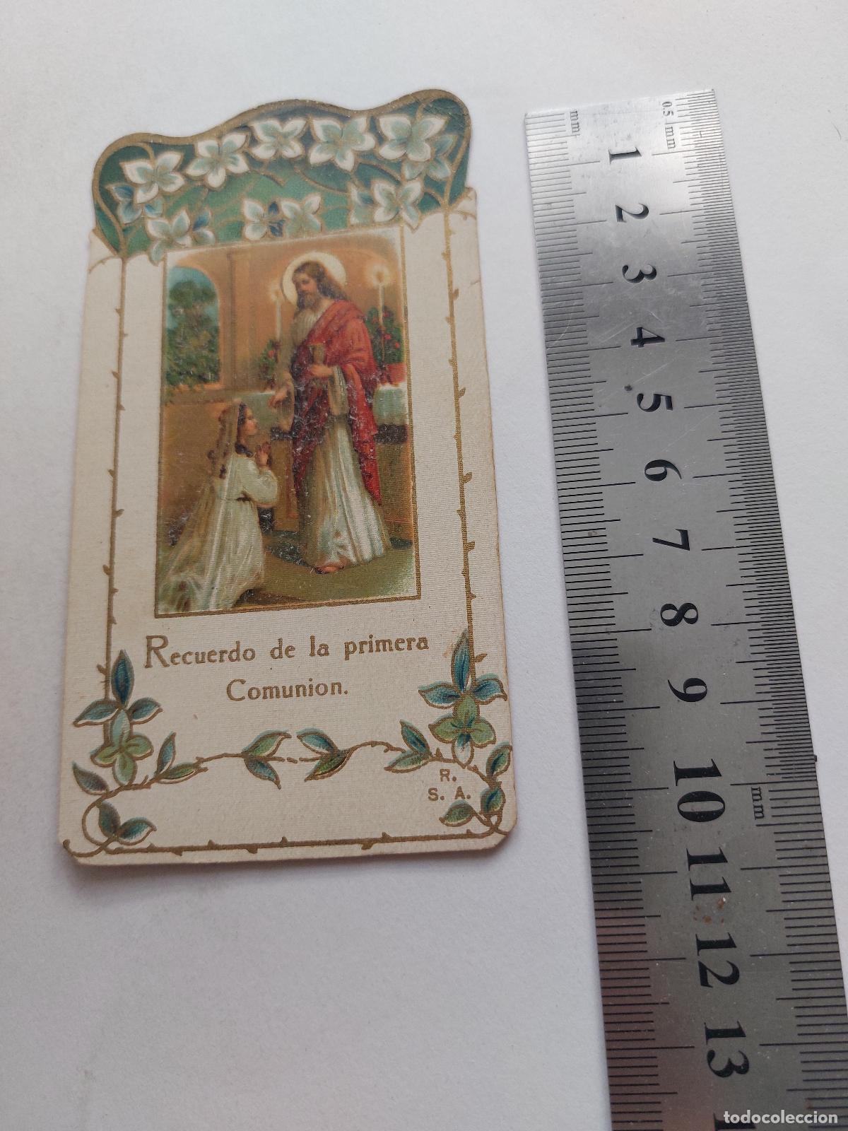 Postales: Estampa de recuerdo de Primera Comuni&oacute;n con imagen de Jes&uacute;s