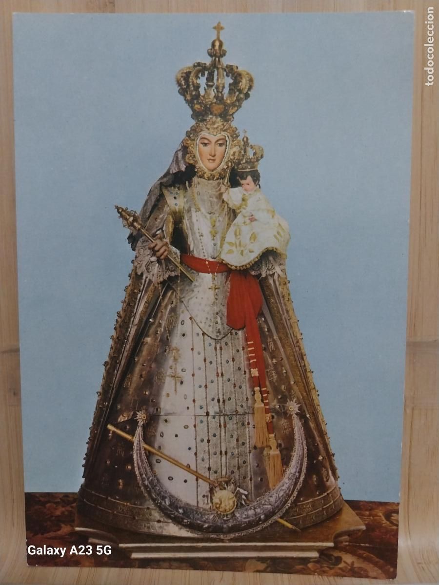 Postales: VIRGEN DE LEPANTO NTRA SRA DEL ROSARIO IGLESIA SANTO DOMINGO GRANADA ED FOTO CHOIN 2 A&Ntilde;O 1966