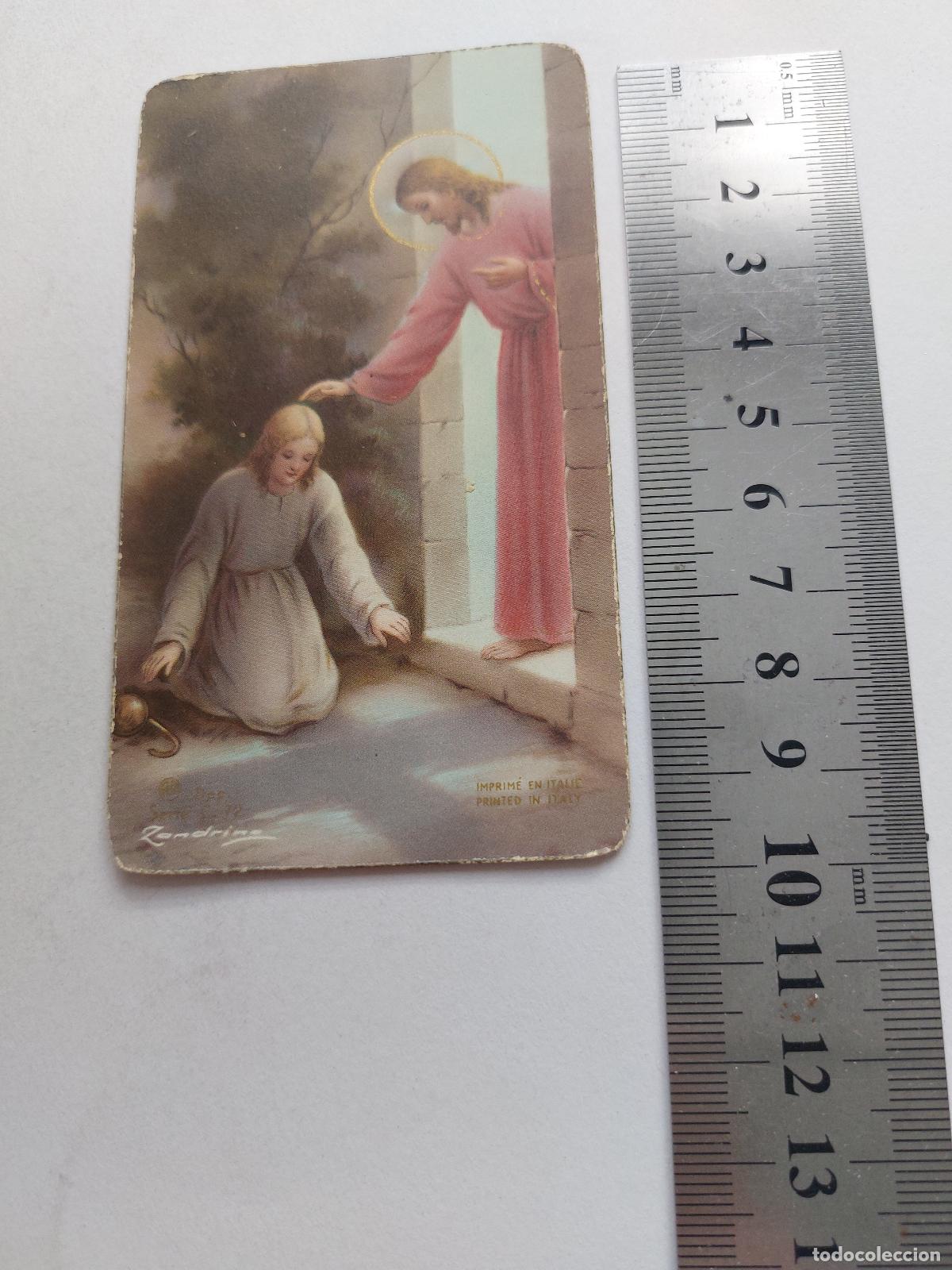 Postales: Estampa de arte religioso con imagen de Jesucristo y un ni&ntilde;o