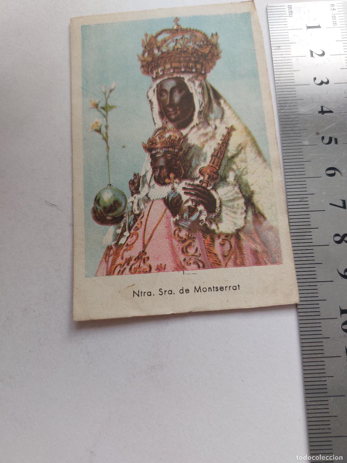 Postales: Estampa de Nuestra Se&ntilde;ora de Montserrat, Virgen Moreneta