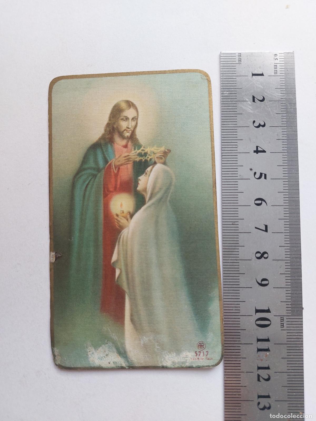 Postales: Estampa religiosa de Jesucristo y la Virgen Mar&iacute;a