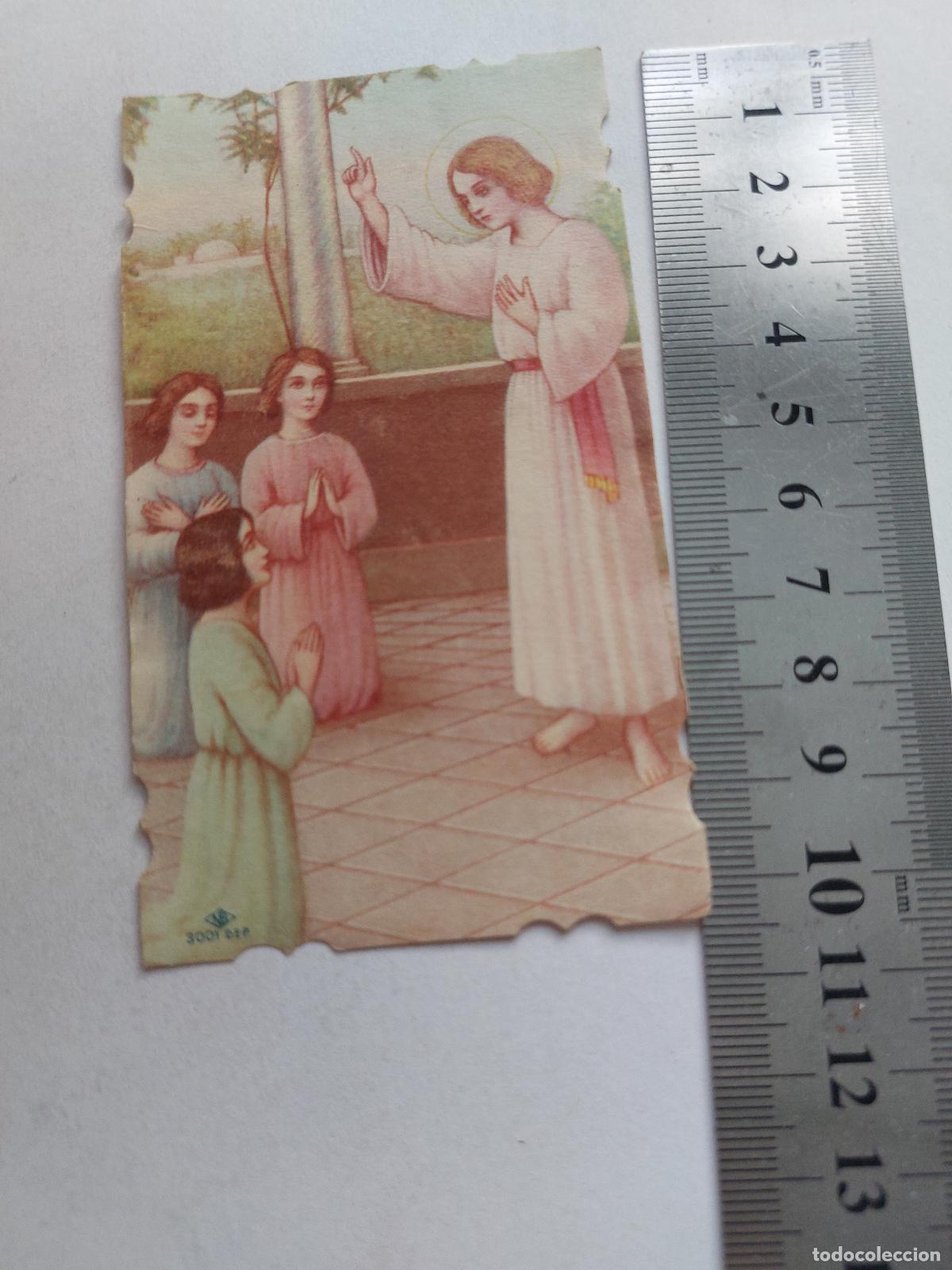 Postales: Estampa de arte religioso con ilustraci&oacute;n de Jes&uacute;s bendiciendo a ni&ntilde;os