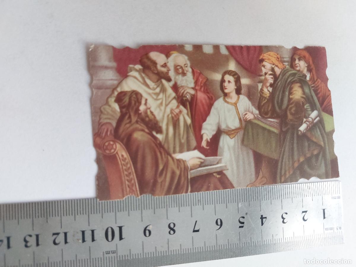 Postales: Estampa con escena de Jes&uacute;s entre los doctores de la ley