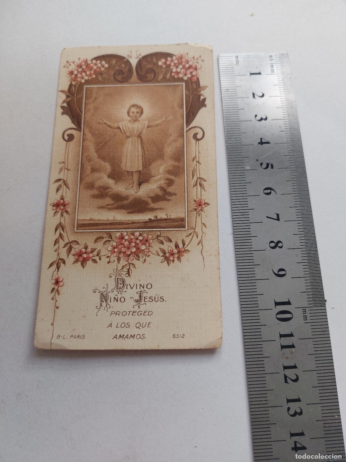 Postales: Estampa religiosa Divino Ni&ntilde;o Jes&uacute;s, impreso en Par&iacute;s